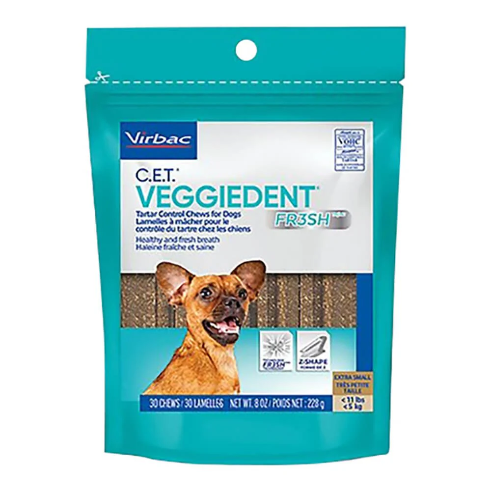 Virbac C.E.T. VeggieDent Fr3sh Dental Chews - Healthber
