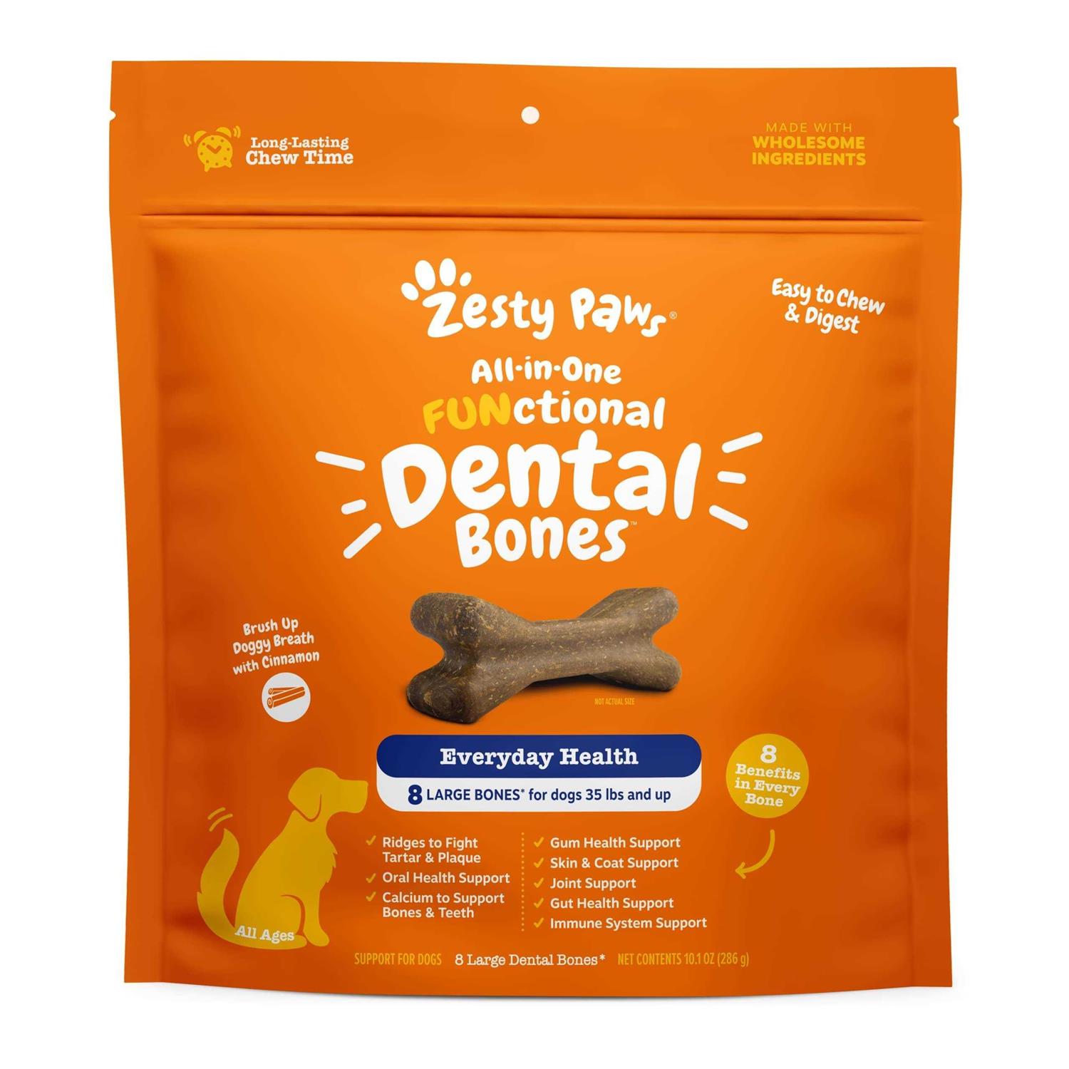 Zesty Paws All-in-One Functional Dental Bones For Dogs - Healthber