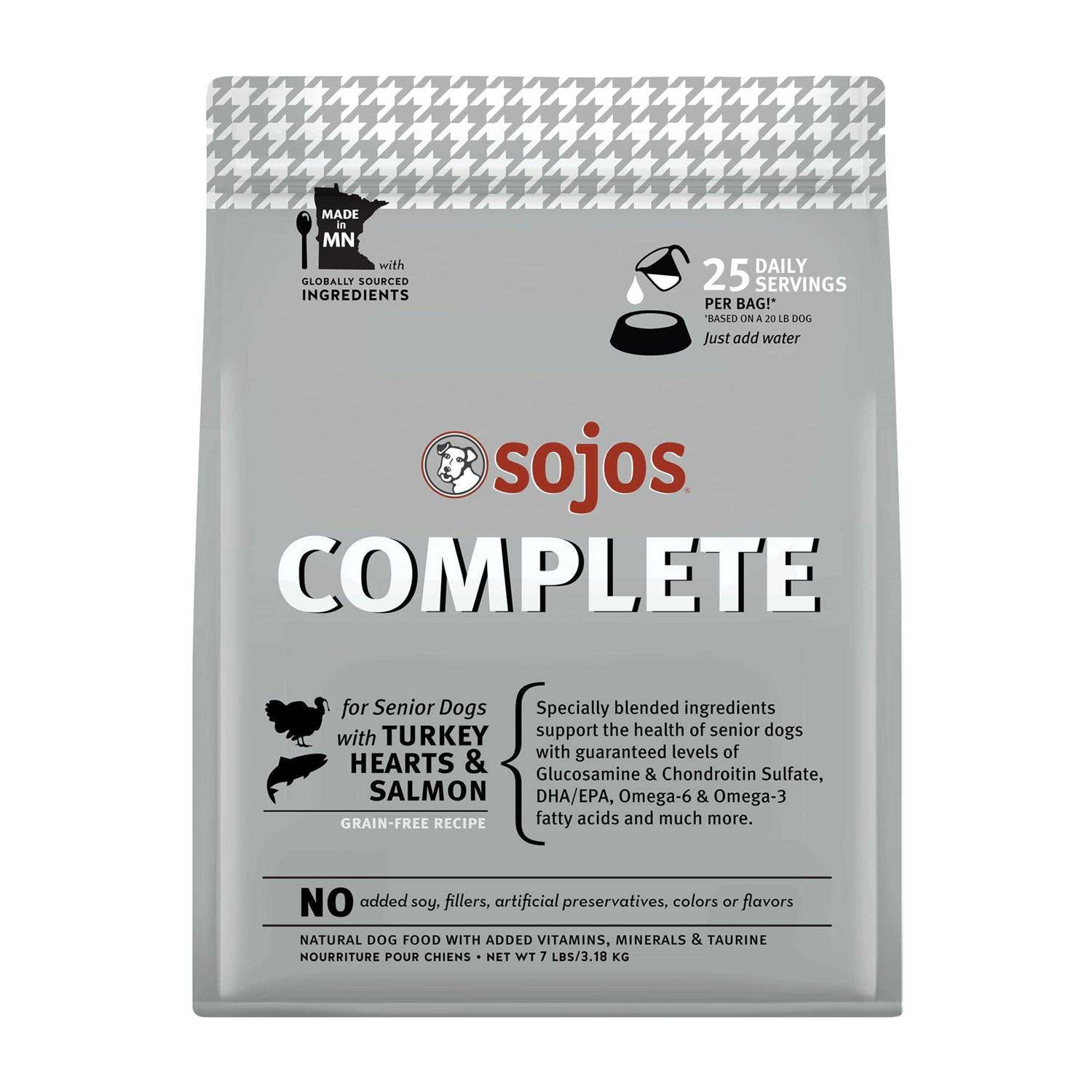 Sojos Complete Grain-Free Senior Turkey & Salmon Recipe Freeze Dried Dog Food - Healthber