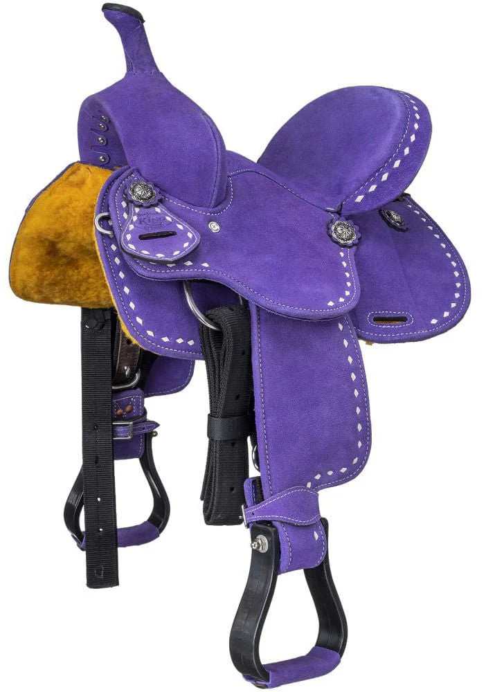 King Series Youth Stratford Suede Barrel Saddle - Healthber