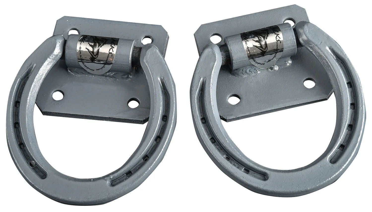 Steel Gray Horseshoe Cross Ties, pair - Healthber
