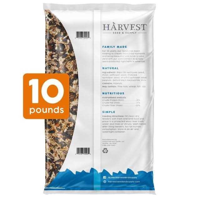 Harvest Seed & Supply Mealworm Medley Wild Bird Food, Blend - Healthber