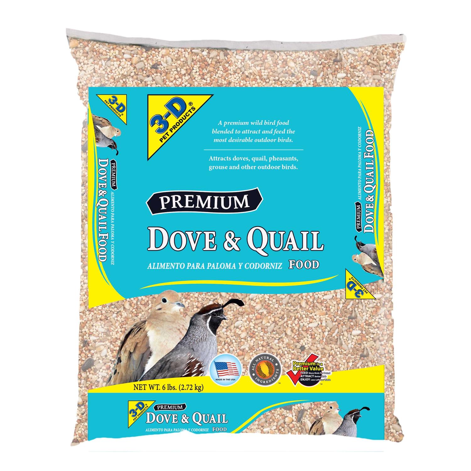 3-d Pet Products Premium Dove & Quail Food - Healthber