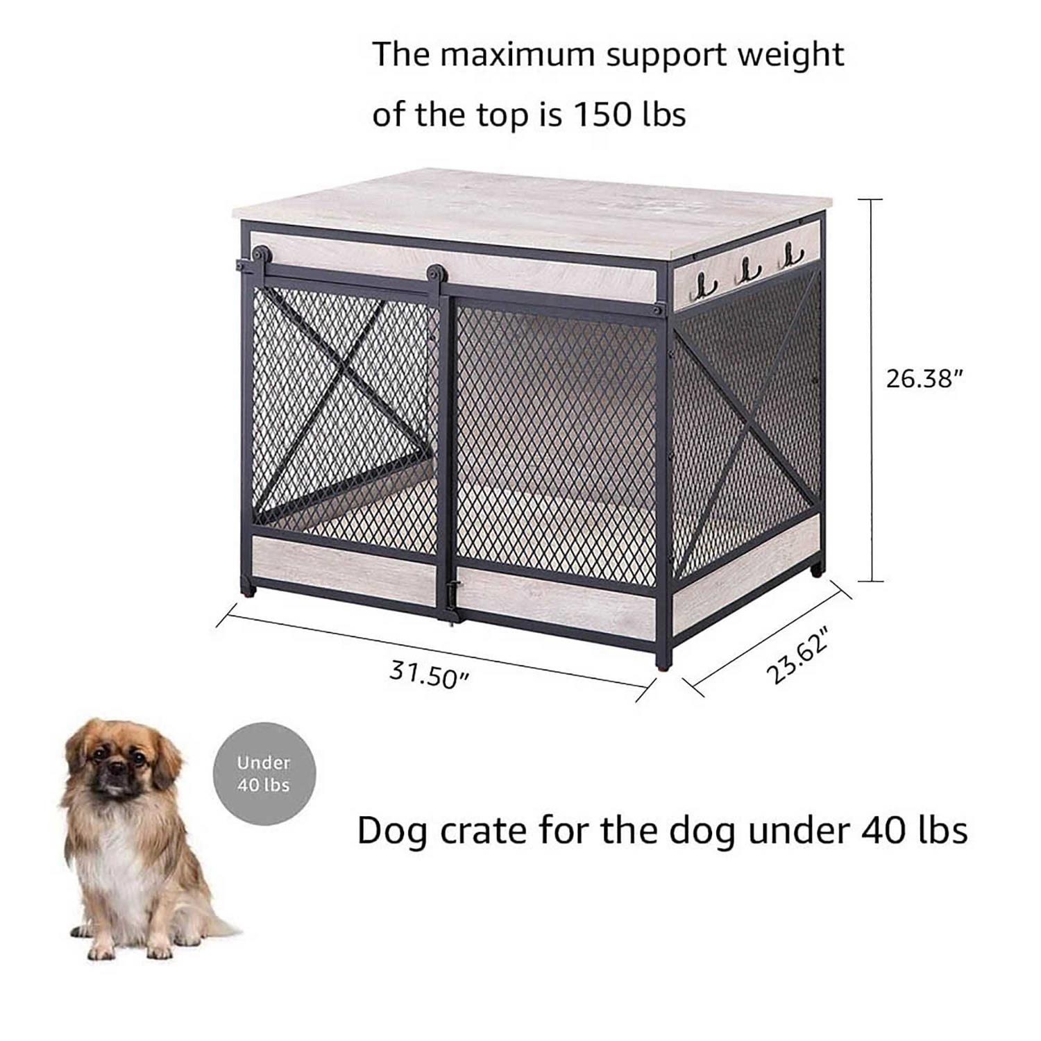 Unipaws Furniture Style Sliding Door Dog Crate - Healthber