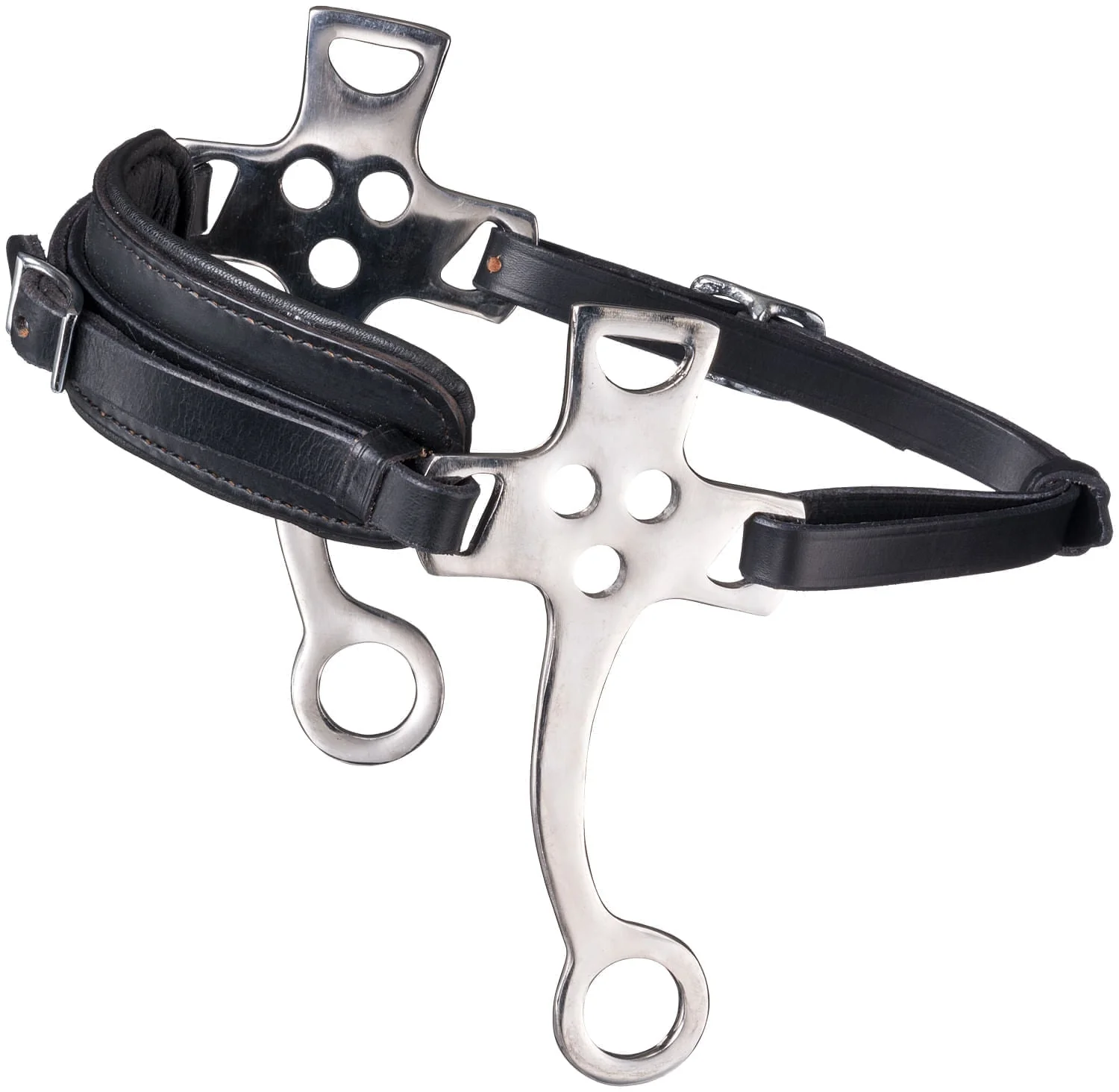 Stainless Steel Leather Nose Hackamore - Healthber