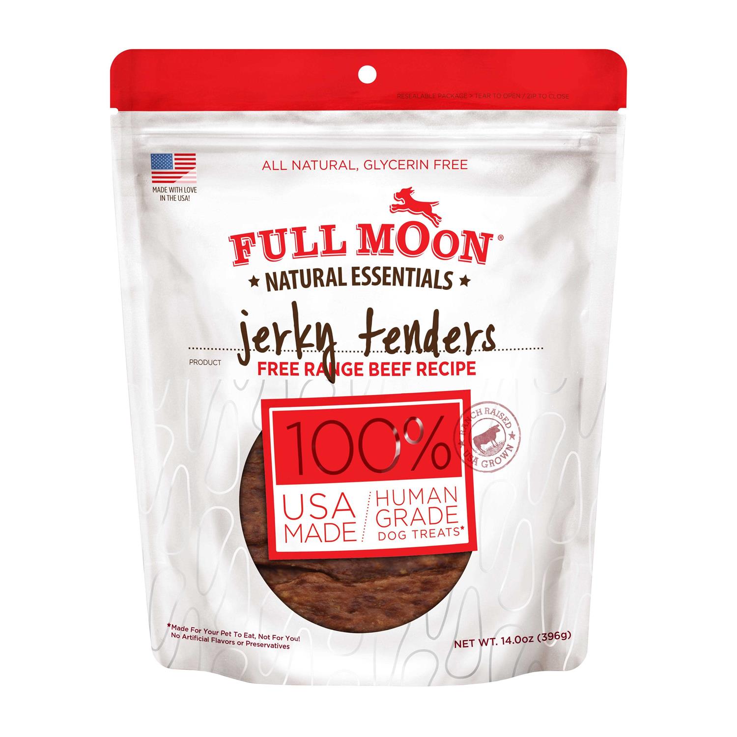 Full Moon Essentials Beef Jerky Tenders Dog Treats - Healthber