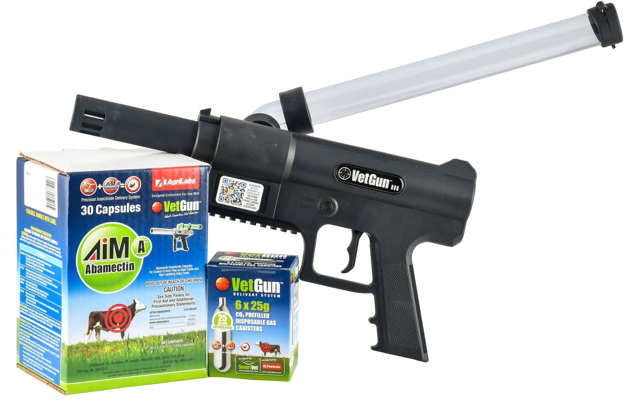VetGun III AiM-A Cattle Insecticide Delivery System - 30 Cow Starter Kit - Healthber