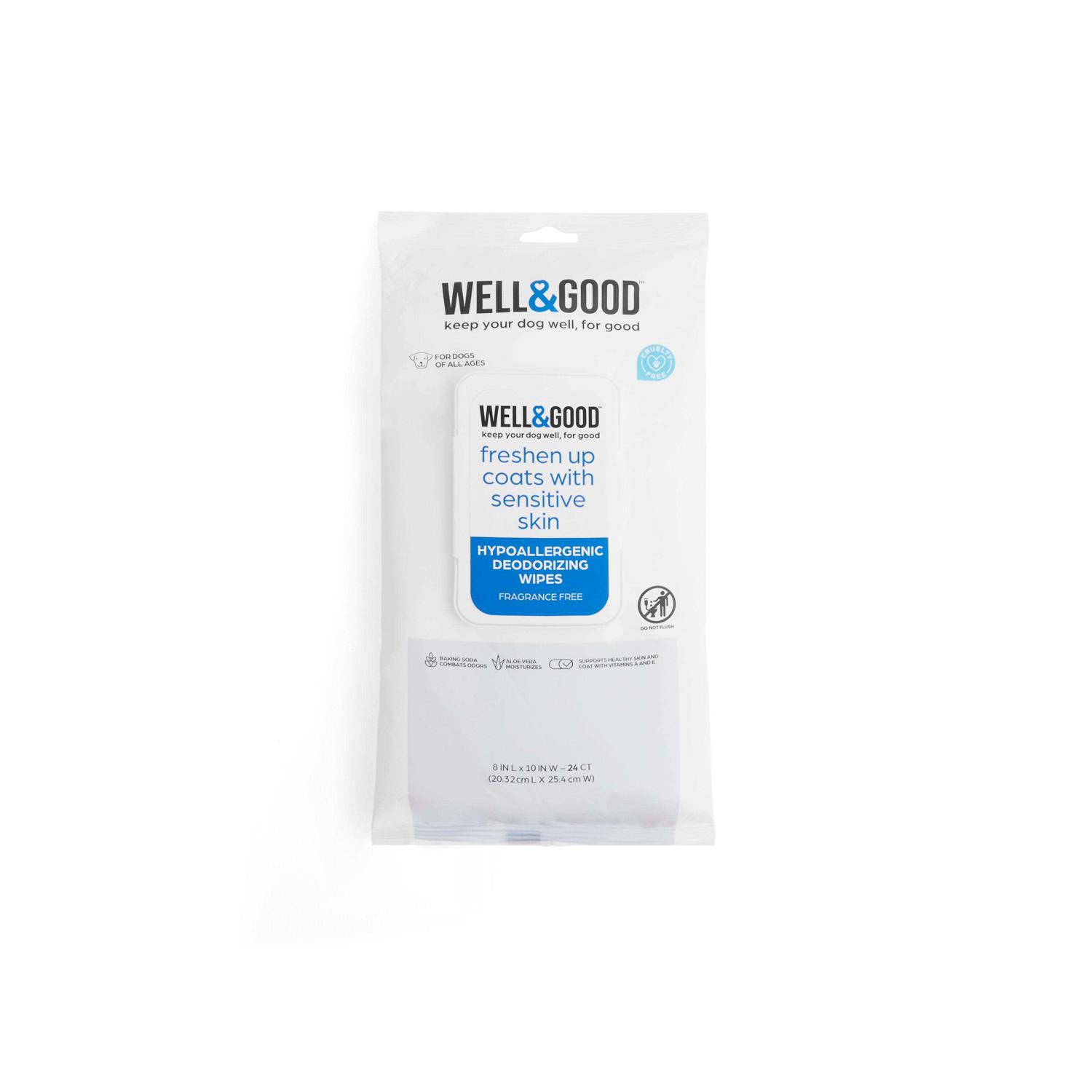 Well & Good Unscented Dog Wipes - Healthber