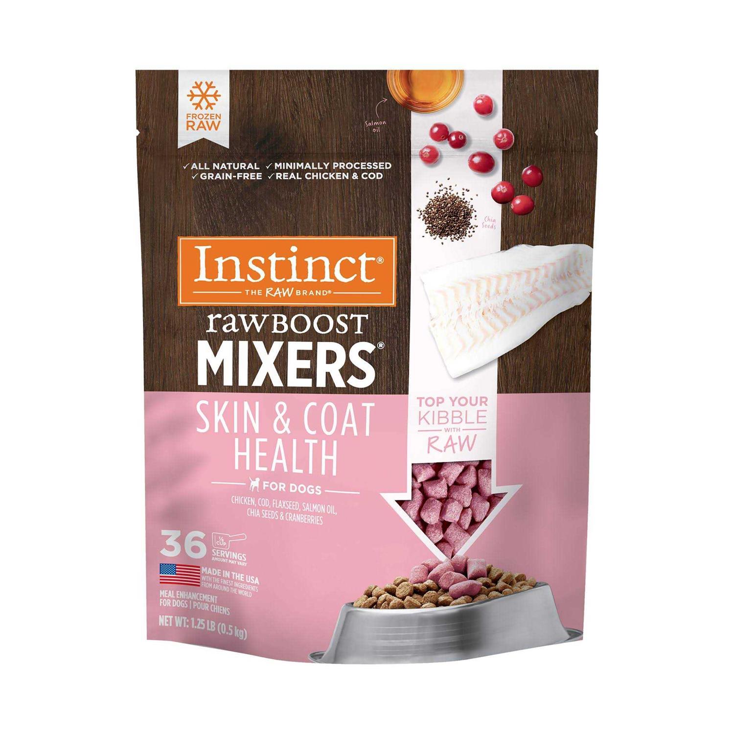 Instinct Raw Boost Mixers Skin & Coat Health Frozen Dog Food Topper - Healthber