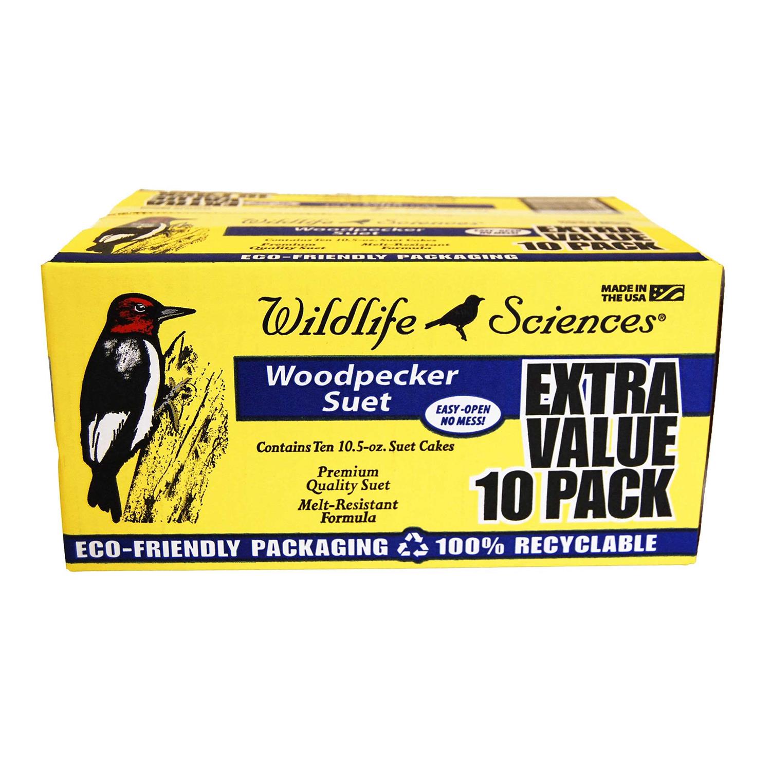 Woodpecker Suet Cake 10 Pack for Wild Birds - Healthber