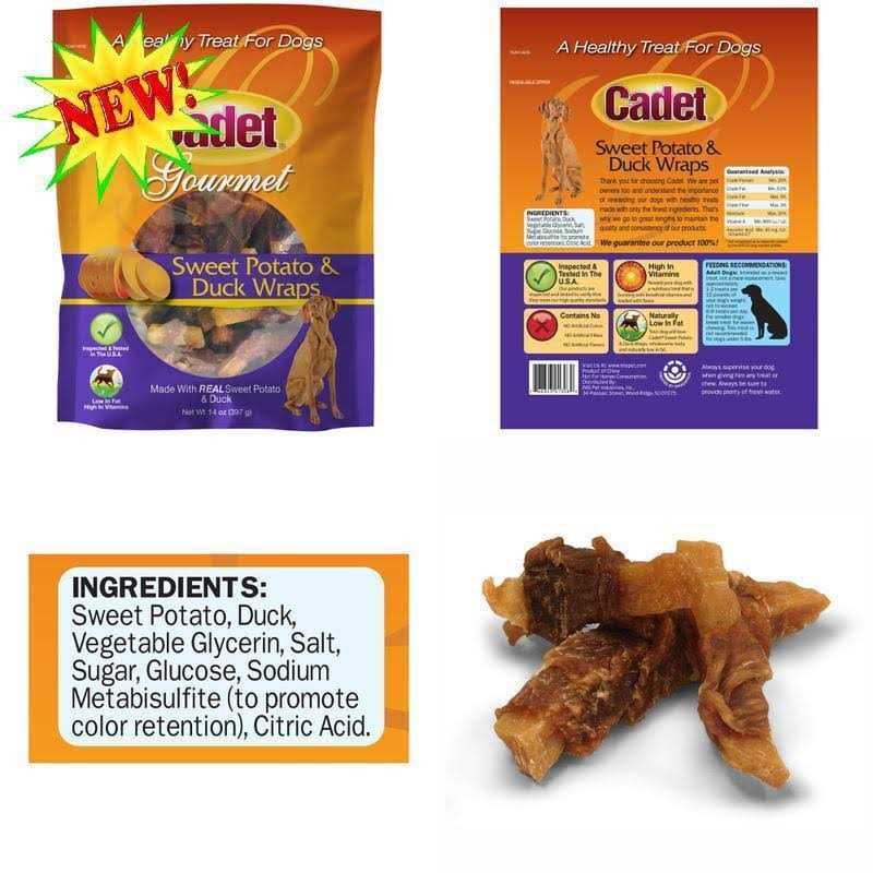 Cadet Sweet Potato & Duck Wraps Dog Treats - Healthber