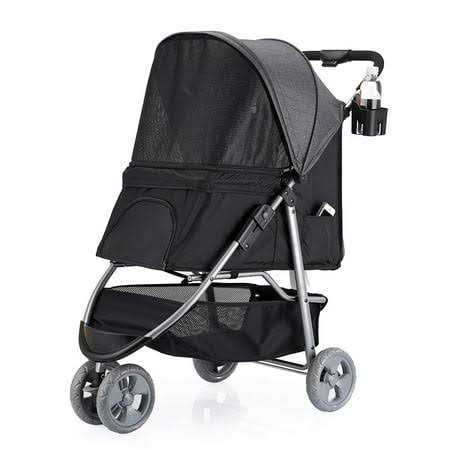 Favonius poupee 3 Wheel Pet Strollers for Small Medium Dogs & Cats - Healthber