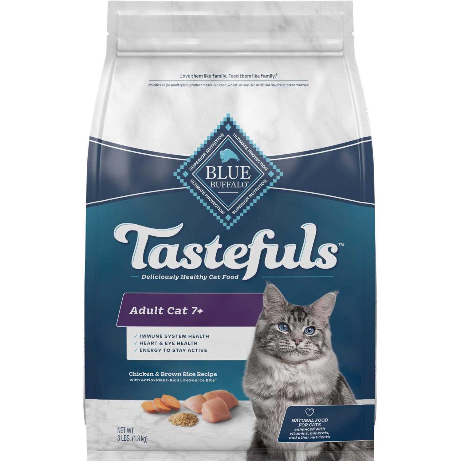 Blue Buffalo Healthy Aging Chicken & Rice Mature Dry Cat Food - Healthber