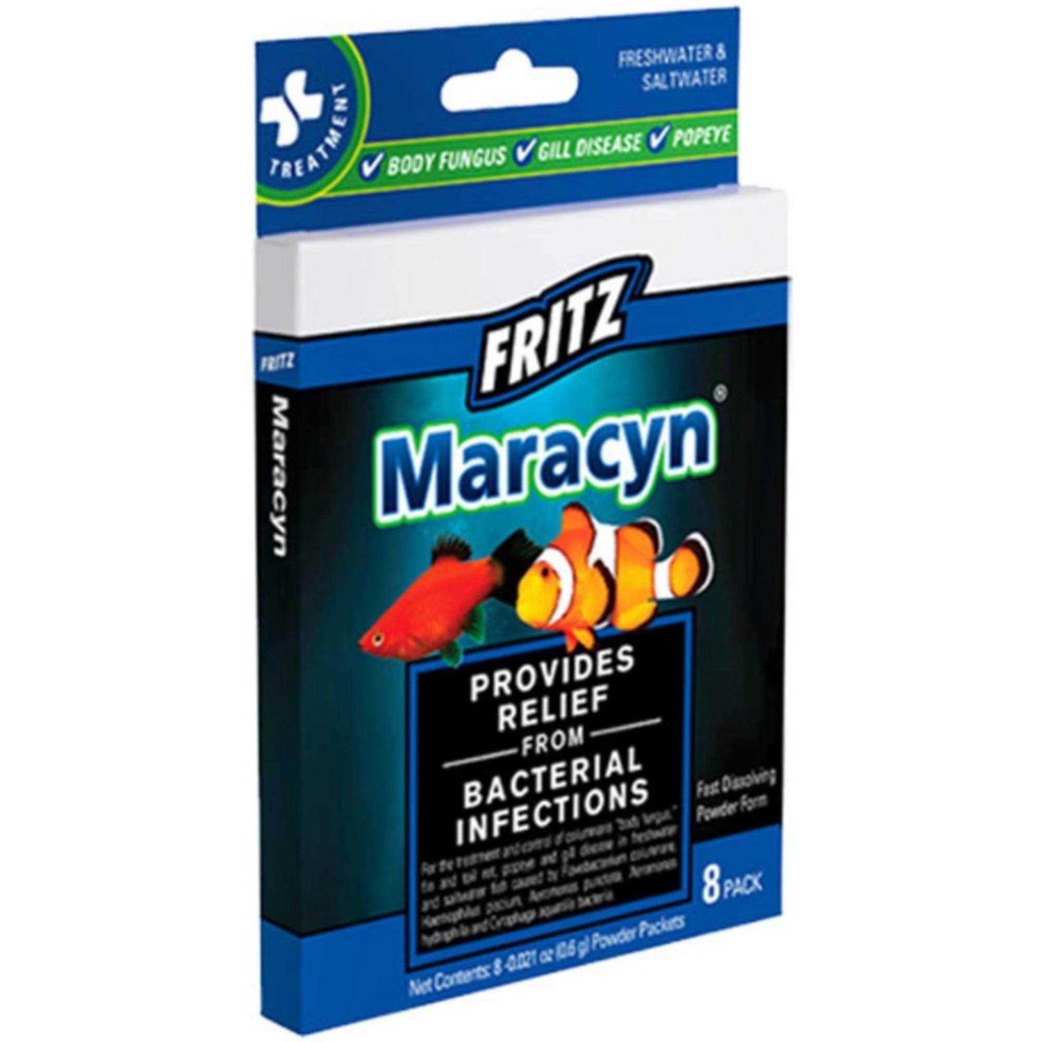 Fritz Aquatics Fritz Maracyn Bacterial Treatment Powder for Freshwater and Saltwater Aquariums - Healthber
