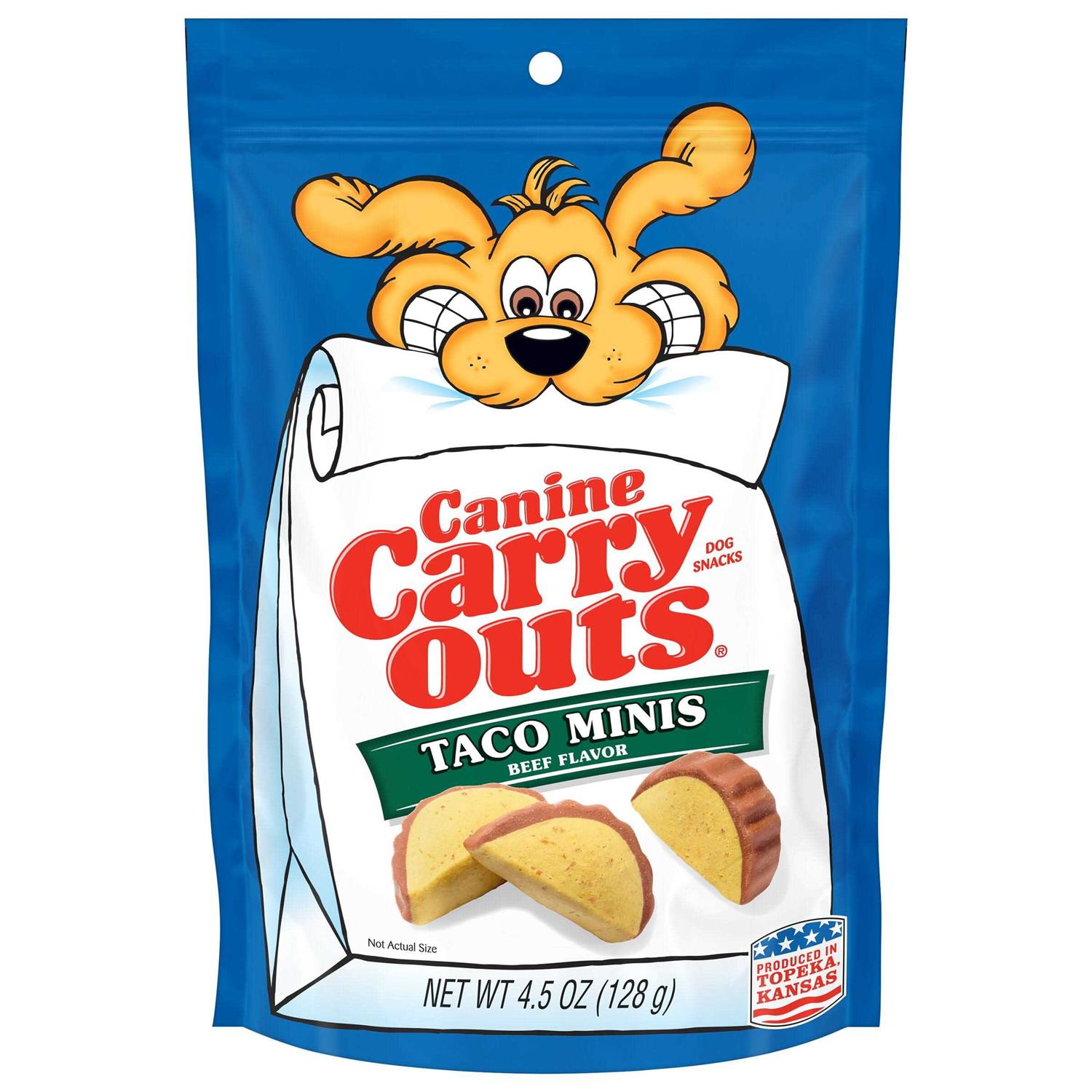 Canine Carry Outs Beef Flavor Taco Minis Dog Treats - Healthber