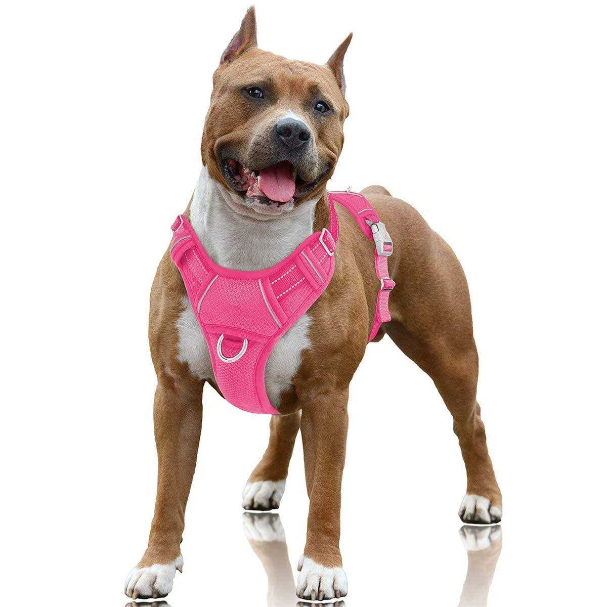 Barkbay No Pull Dog Harness Front Clip Heavy Duty Reflective Easy Control Handle for Large Dog Walking - Healthber