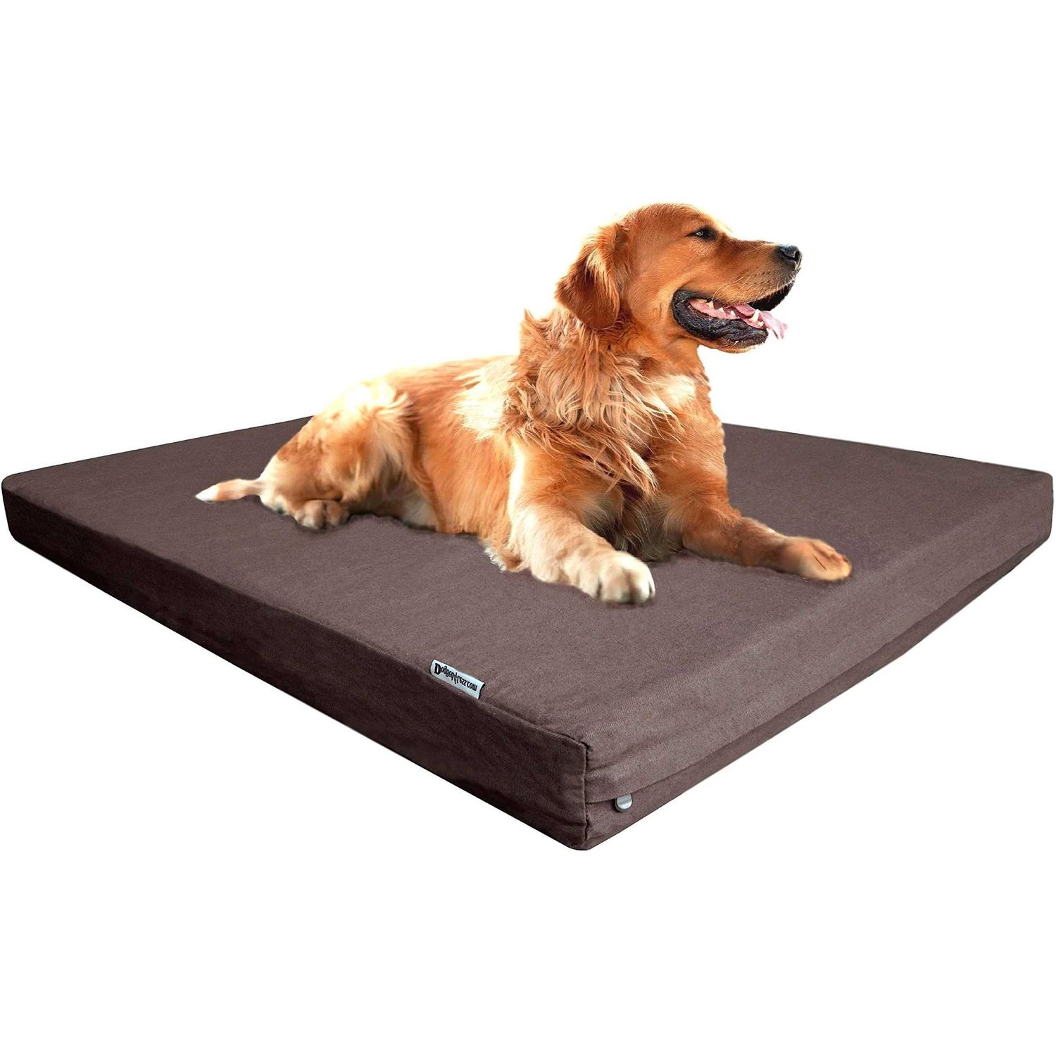 Dogbed4less Orthopedic gel Memory Foam Dog Bed Large Pet and Waterproof Liner Cover - Healthber