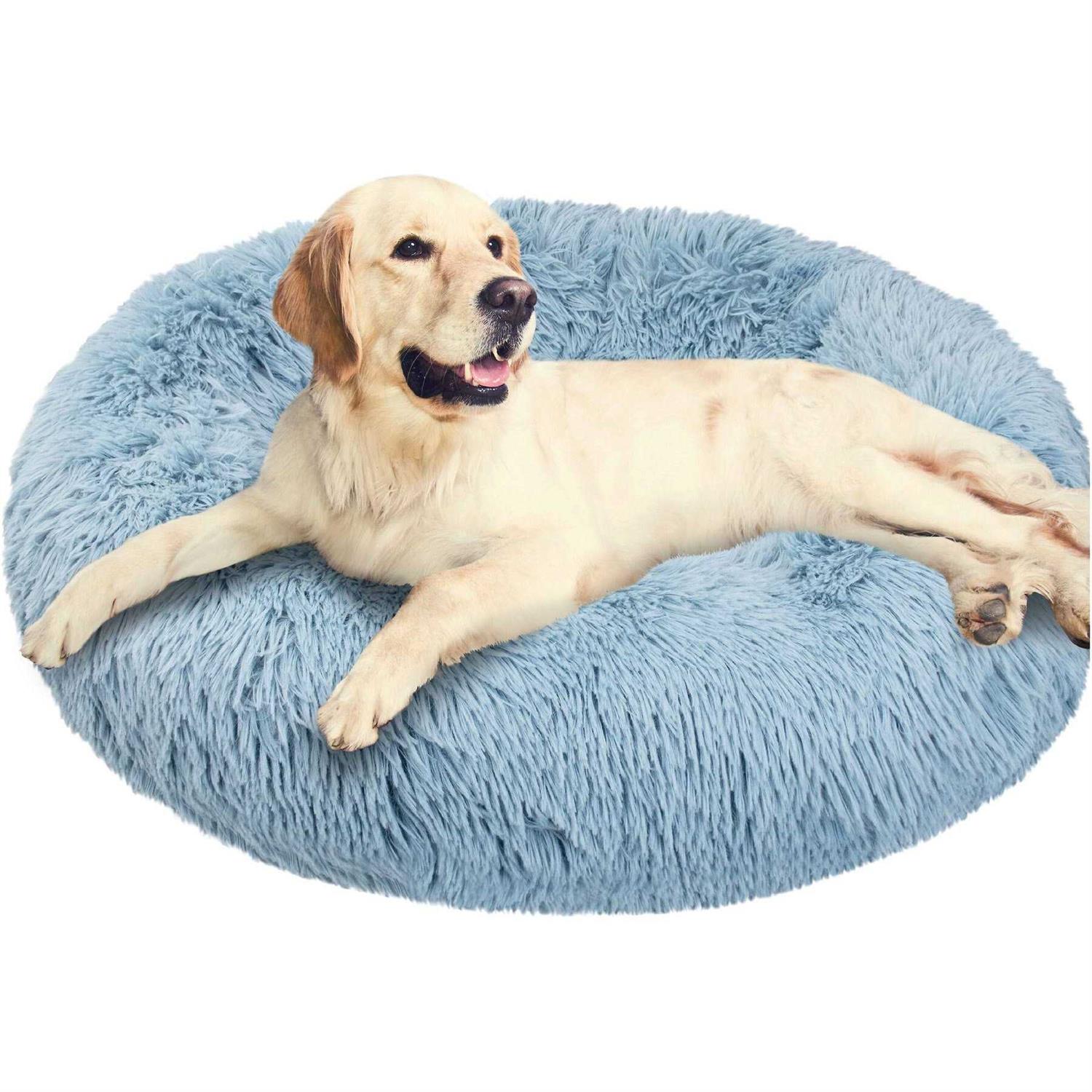 PetAmi Calming Dog Bed for Puppy Cat Kitten Round Washable Pet Bed - Healthber