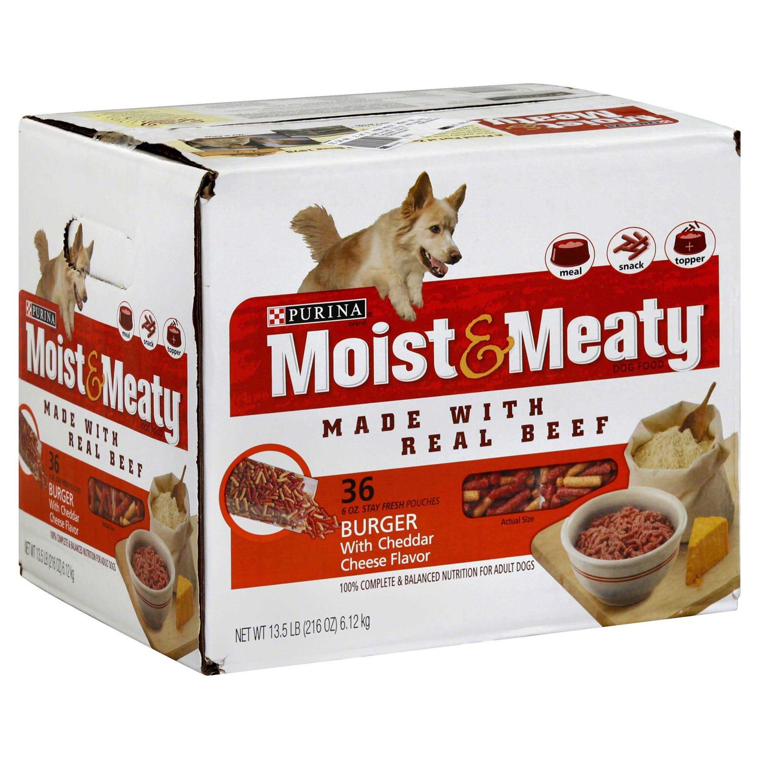 Purina Moist & Meaty Burger with Cheddar Cheese Flavor Dry Dog Food - Healthber