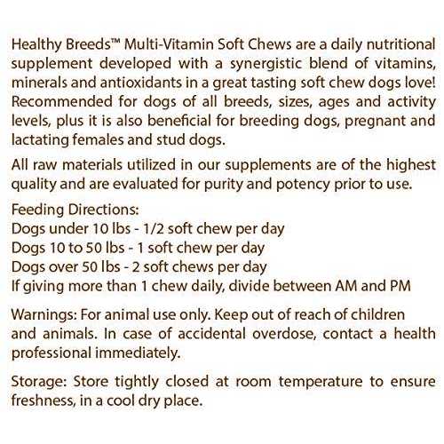 Healthy Breeds Multivitamin Soft chew for Dogs 180 count - Healthber