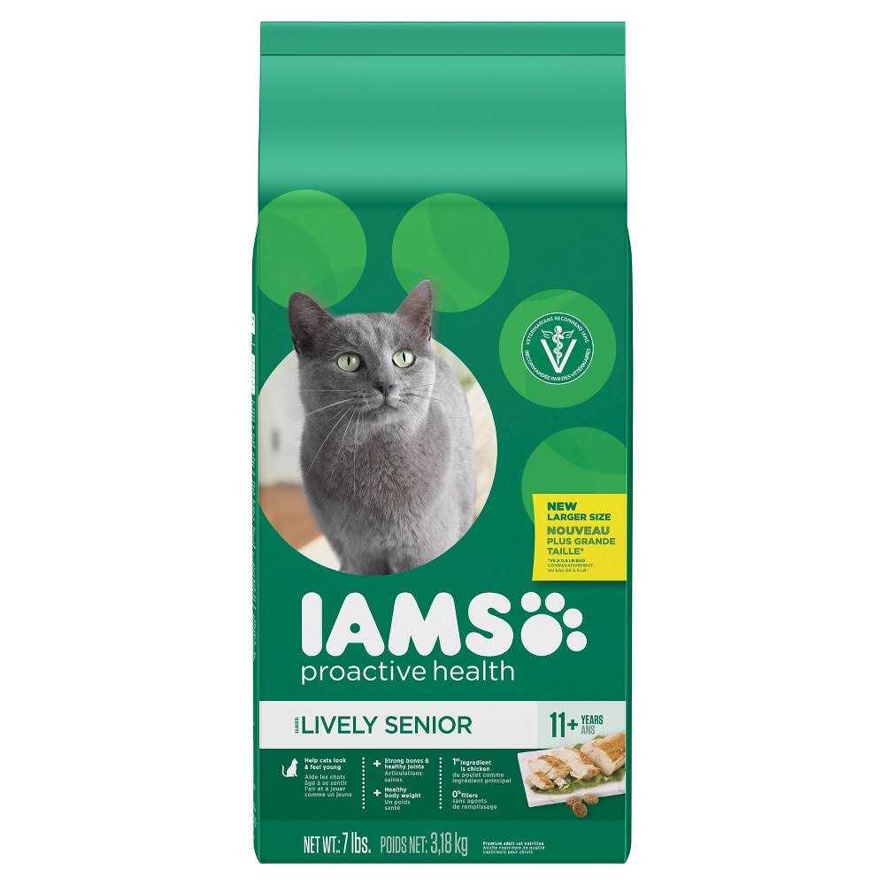 IAMS ProActive Lively Senior Dry Cat Food - Healthber