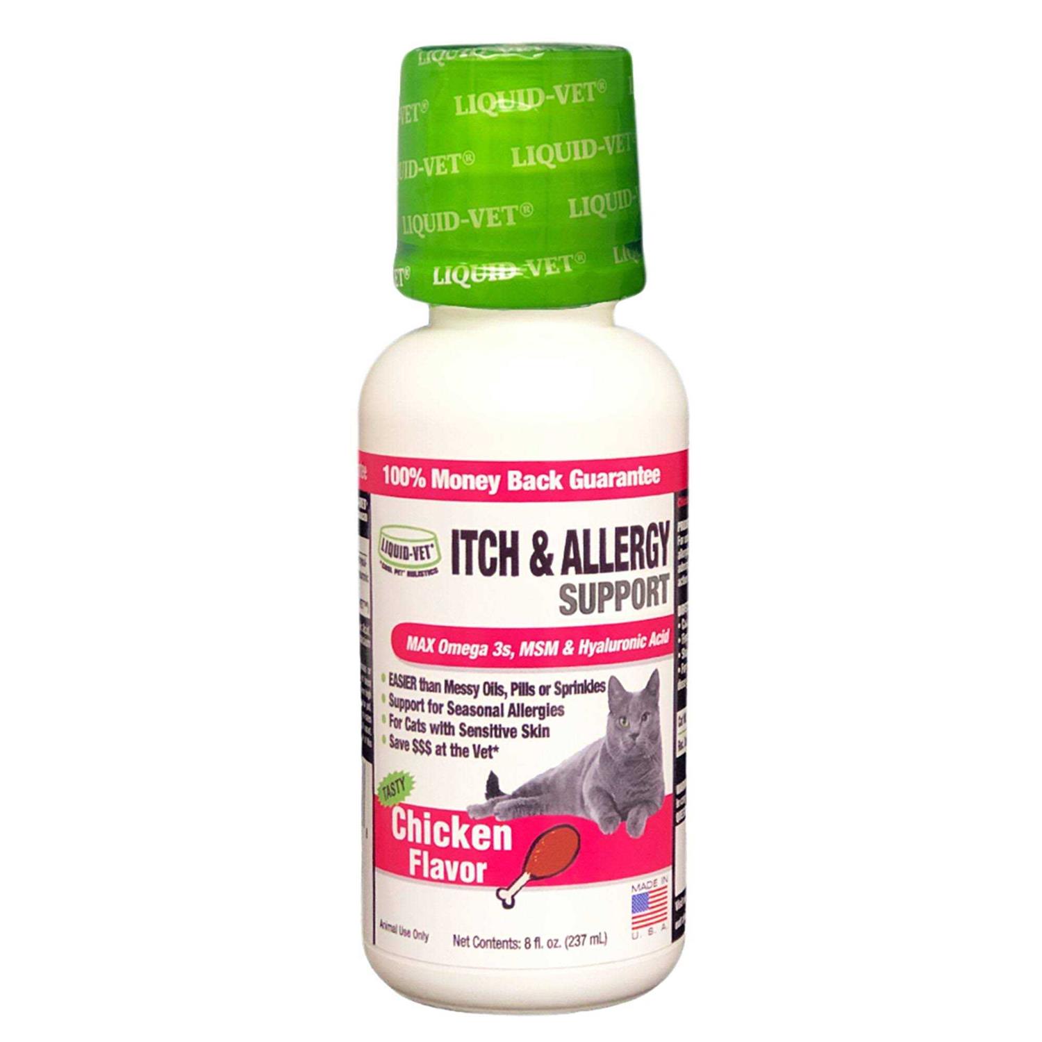 Liquid-Vet Chicken Itch & Allergy Support Cat Formula - Healthber
