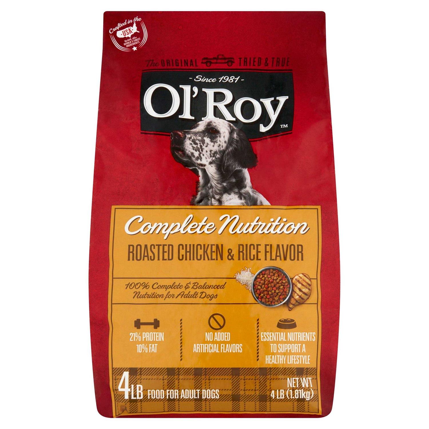 Ol’ Roy Complete Nutrition Roasted Chicken & Rice Flavor Dry Dog Food - Healthber