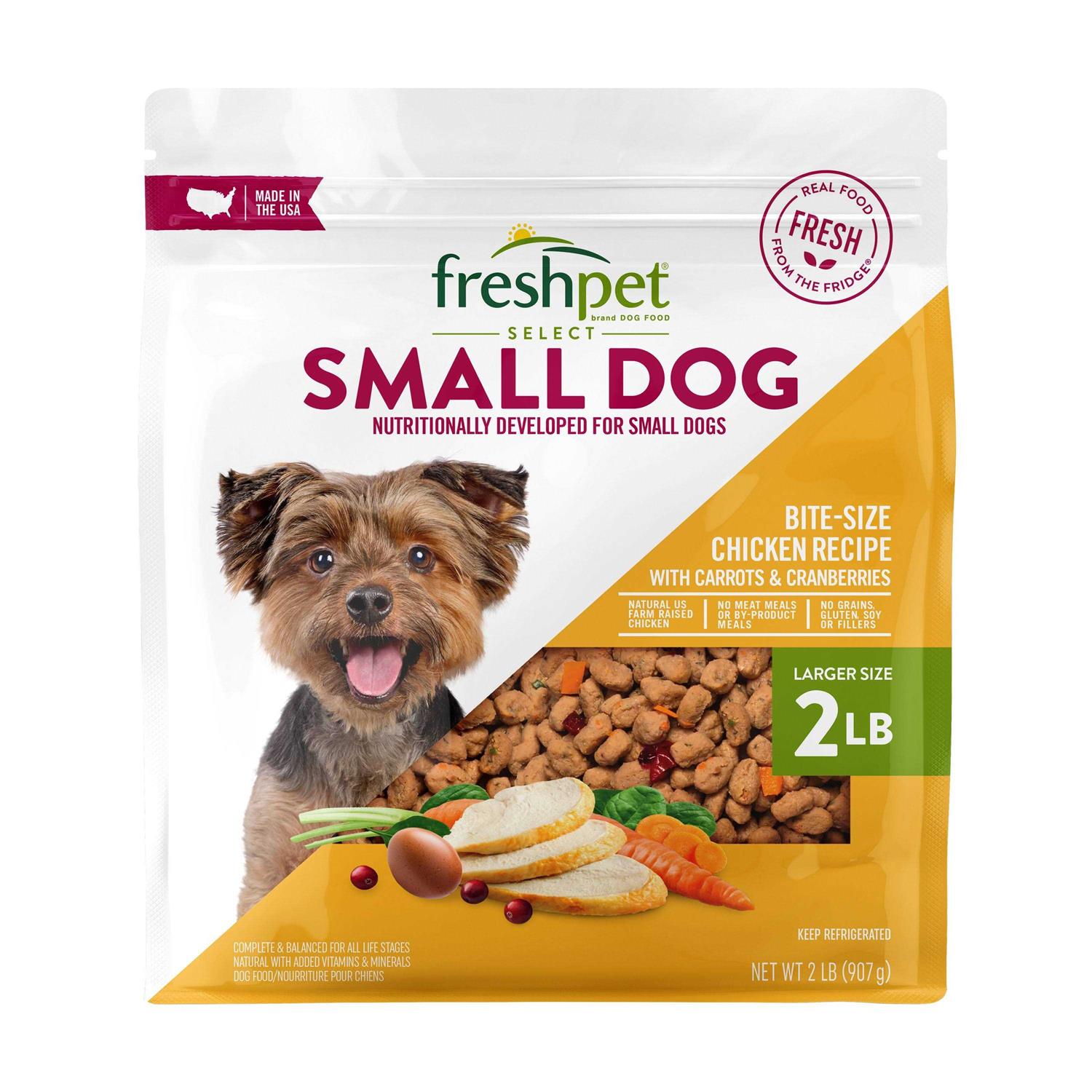 Freshpet Select Small Dog Bite Sized Chicken Recipe Dog Food - Healthber