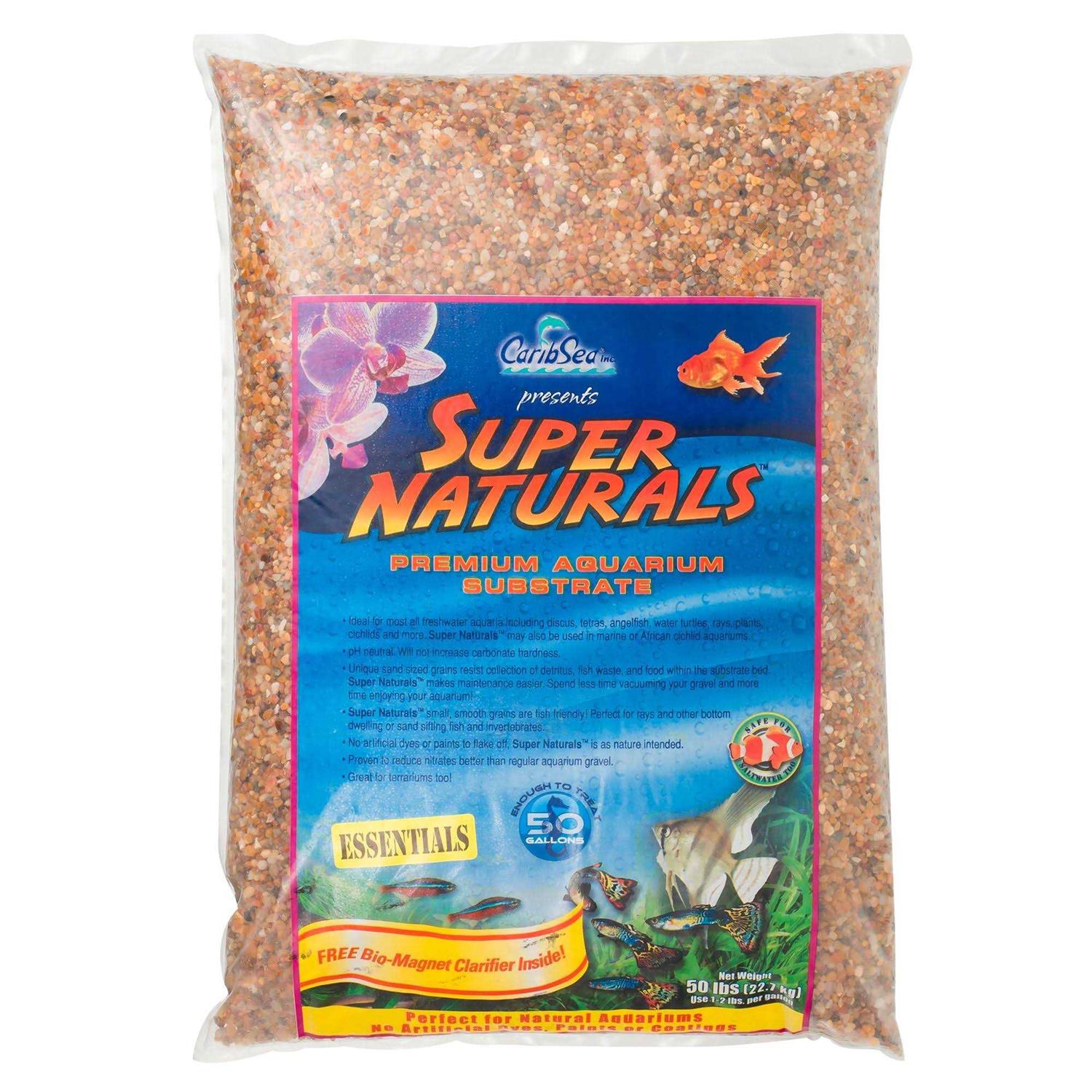 Caribsea 40 lbs Super Natural Essentials Freshwater Gravel Gemstone Creek - Healthber