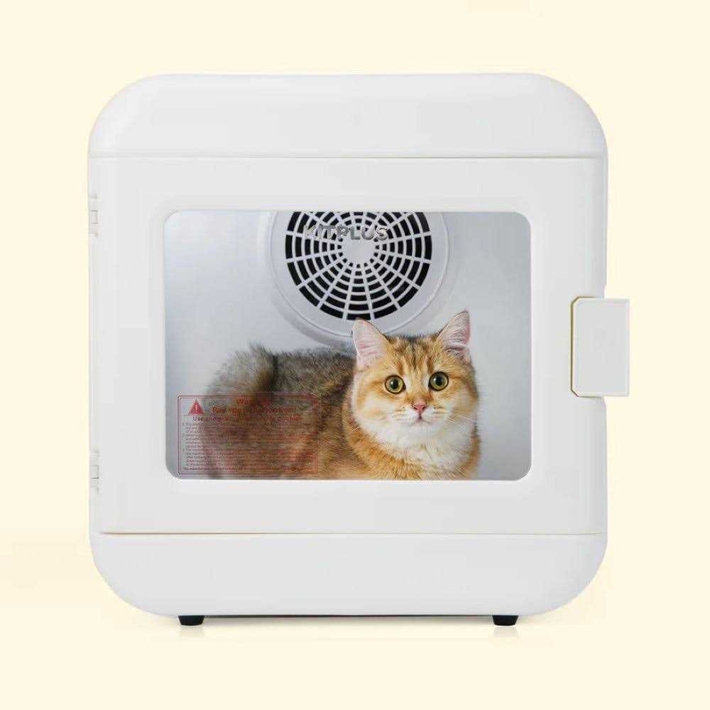 Kitplus Pet Hair Dryer Box, Ultra Quiet Blow Dryer 6L Capacity for Cats and Small Dogs - Healthber
