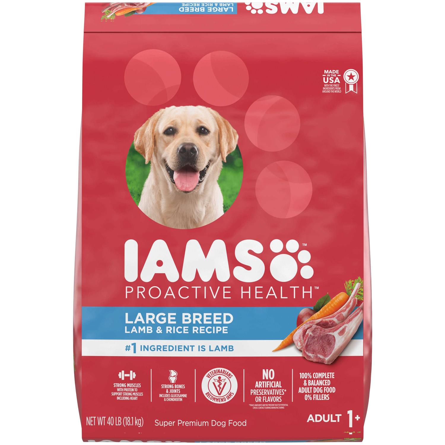 Iams Proactive Health Large Breed Adult Dry Dog Food Lamb & Rice Recipe - Healthber