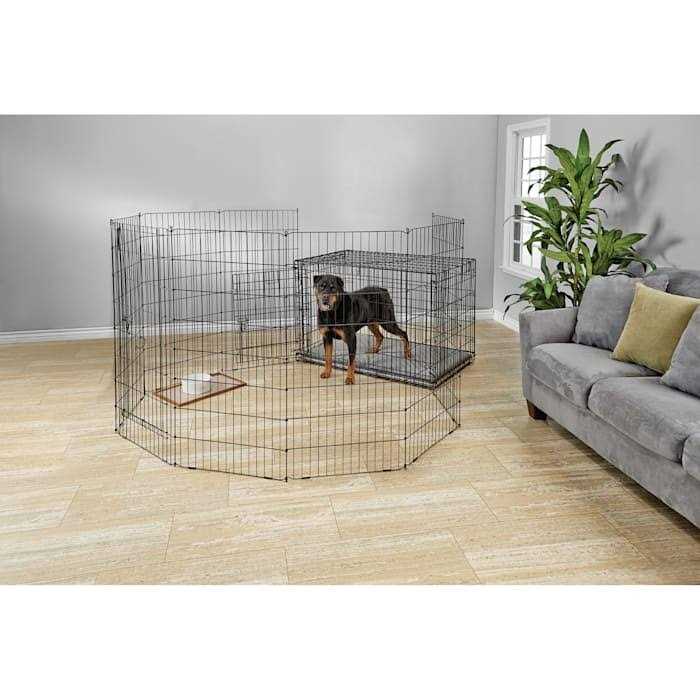 EveryYay Stretch Your Legs Adjustable Black Exercise Pen for Dogs - Healthber