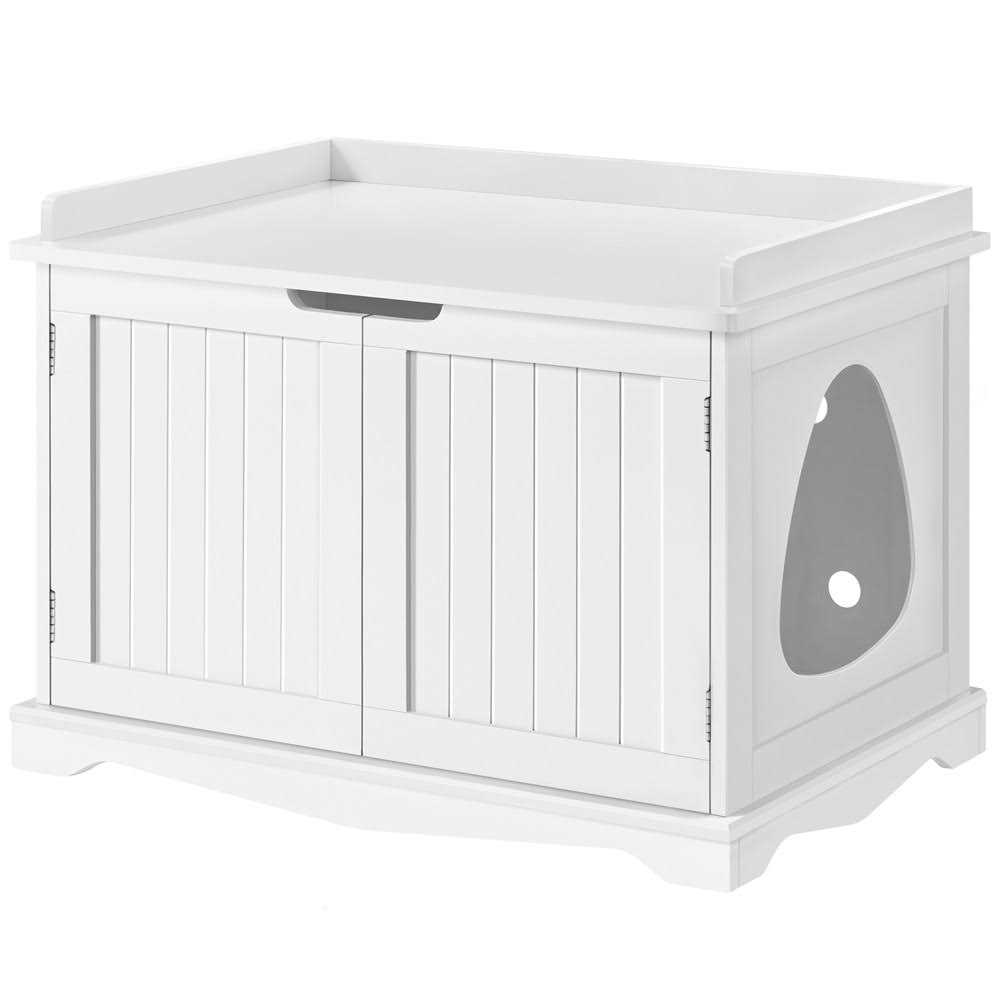 Yaheetech Cat Litter Box Enclosure Wooden Storage Side Table - Healthber