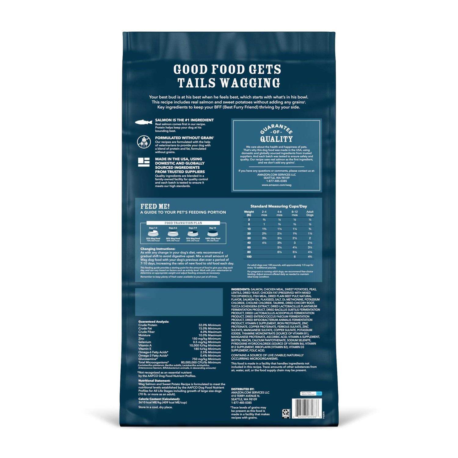 Amazon Brand Wag Dry Dog Food Sweet Potato - Healthber