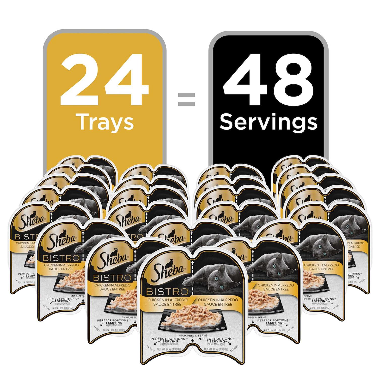 Sheba Perfect Portions Bistro Chicken in Alfredo Sauce Wet Cat Food - Healthber
