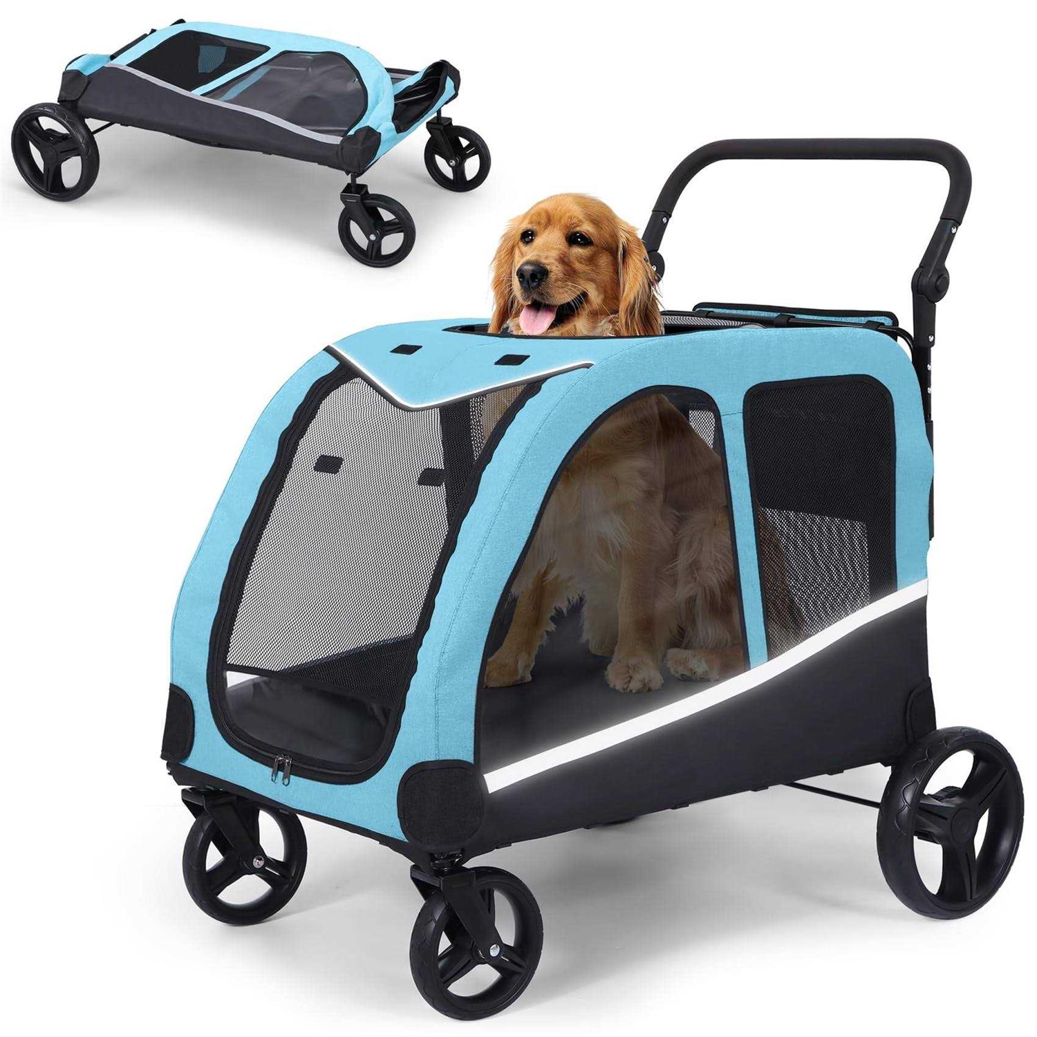 Saudism Dog Stroller For Large Dogs Extra Large Pet Stroller For For Medium Dogs - Healthber