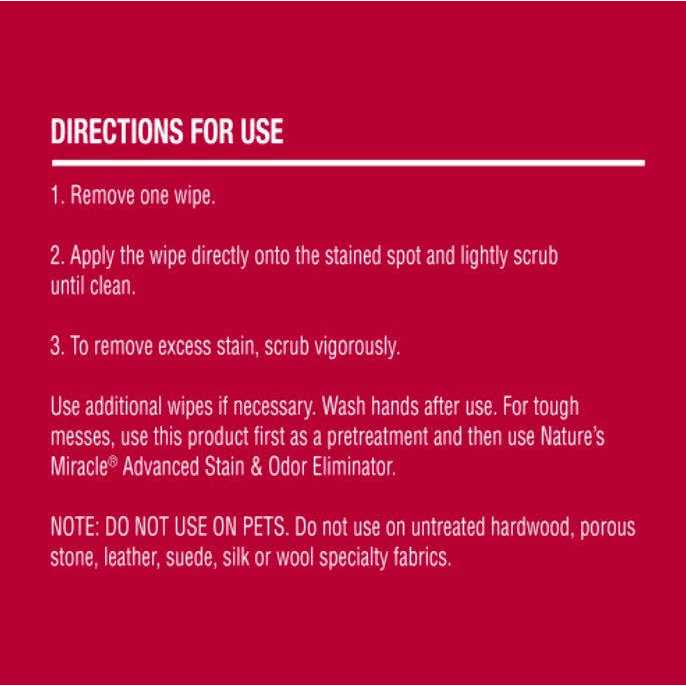 Pioneer Pet Nature’s Miracle Advanced Stain and Odor Eliminating Wipes for Hard Surfaces - Healthber