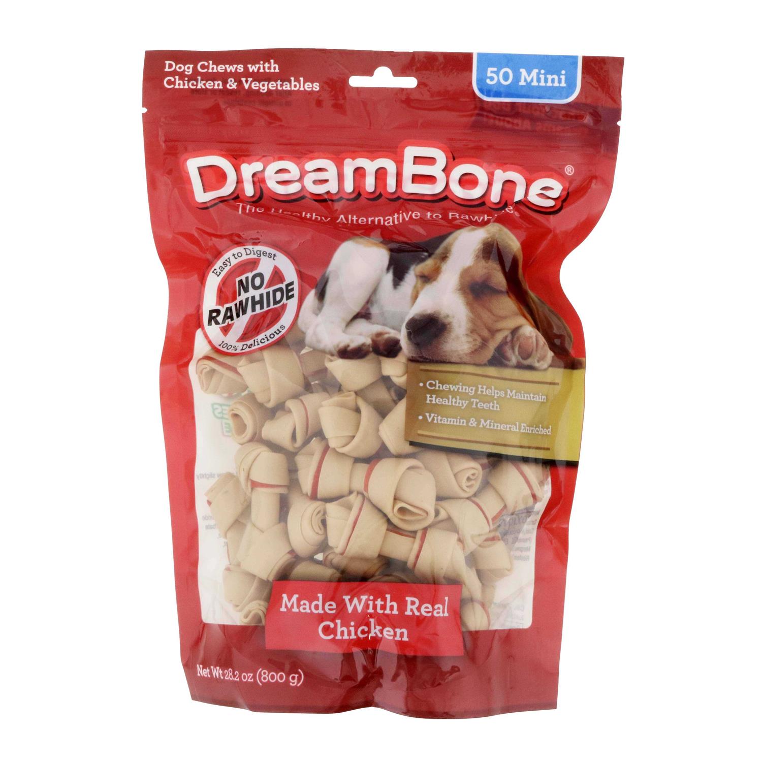 Dreambone Mini Bones Dog Chews with Chicken and Vegetable - Healthber