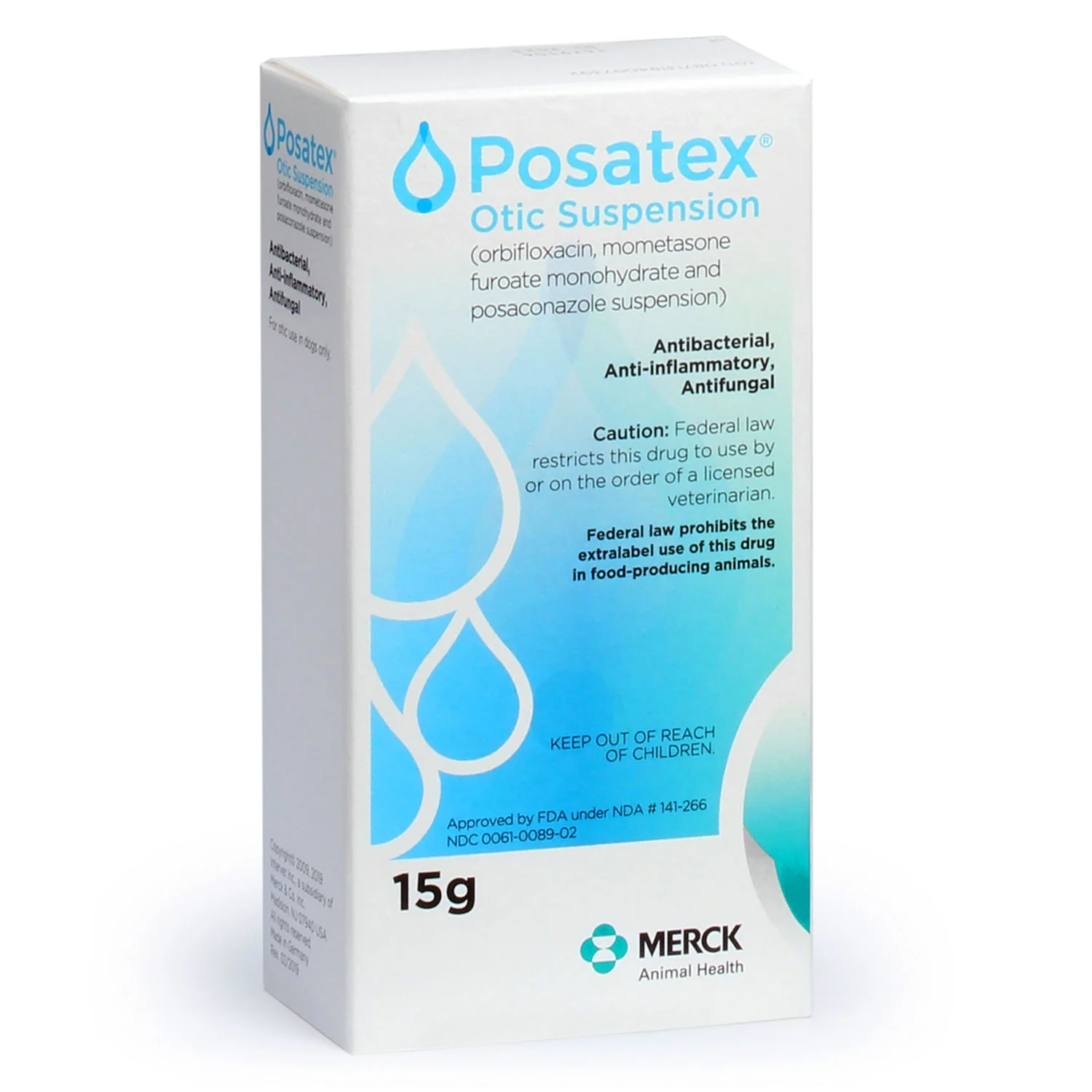 Rx Posatex Otic Suspension for Dogs, 15 gm Bottle - Healthber