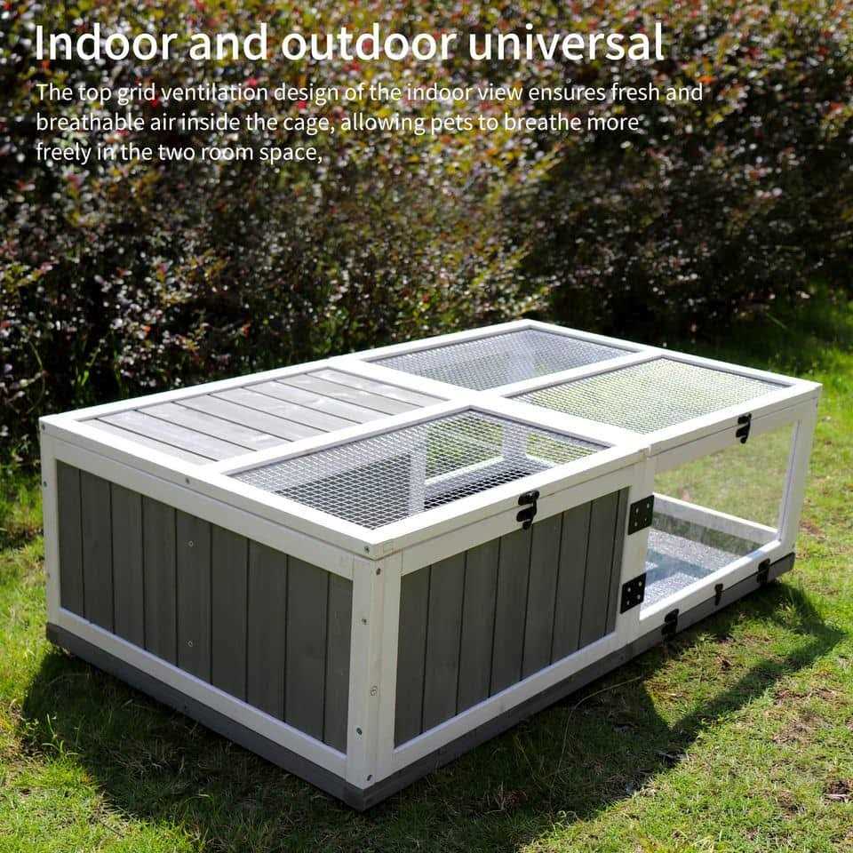 43 Upgrade waterproof tray activity tray Wooden turtle house indoor small animal turtle cage - Healthber