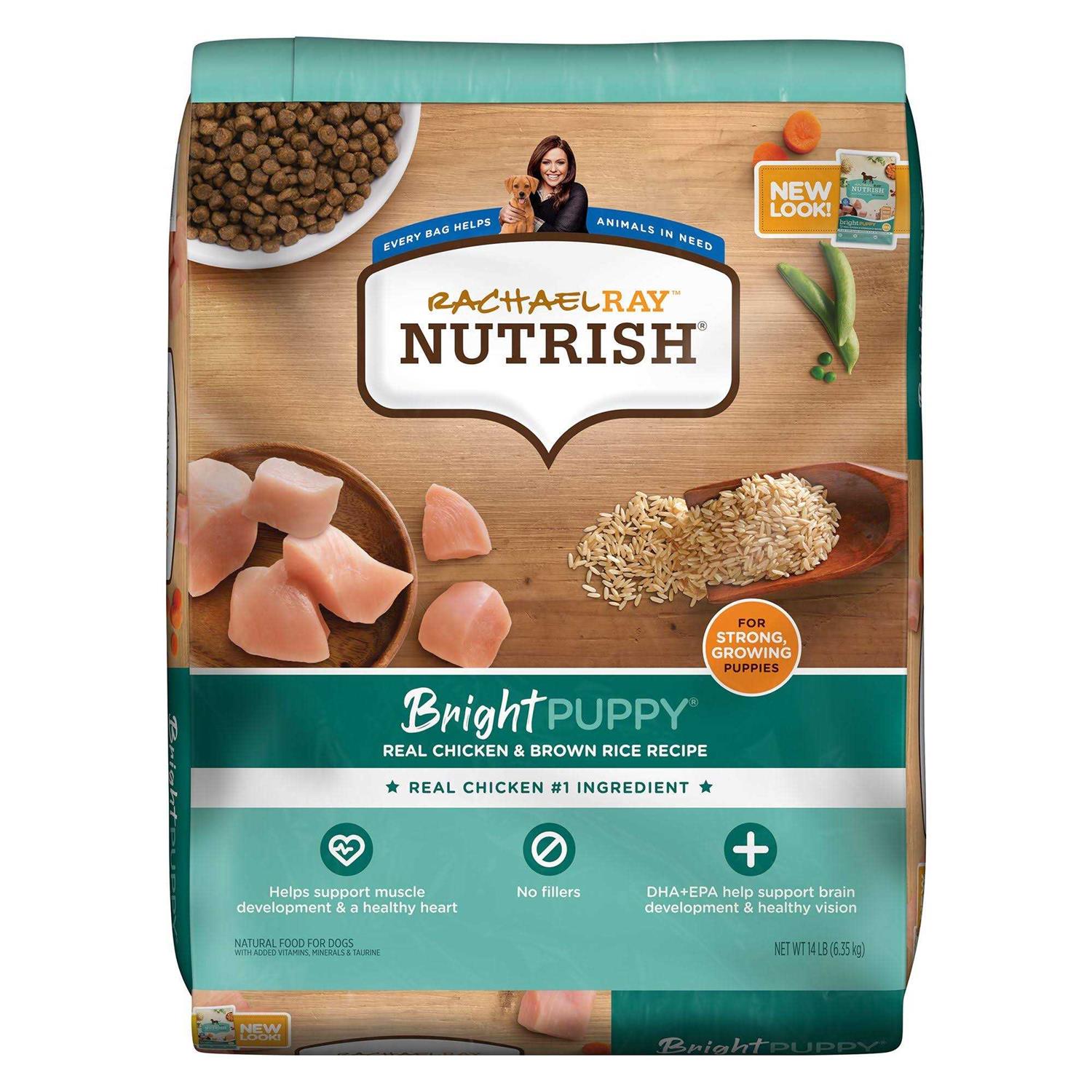 Rachael Ray Nutrish Bright Puppy Dry Dog Food Real Chicken & Brown Rice Recipe - Healthber