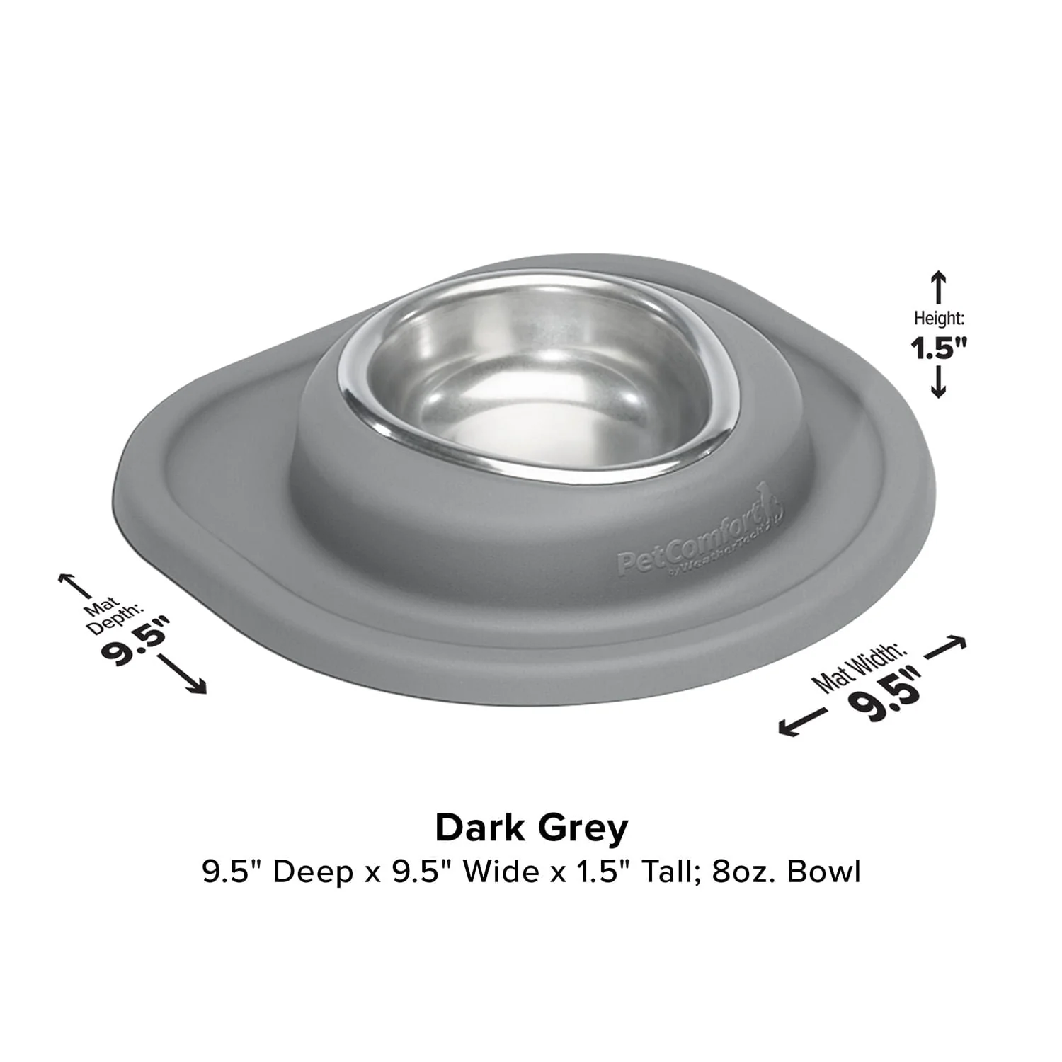 WeatherTech Single Low Pet Feeding System, Stainless Steel - Healthber