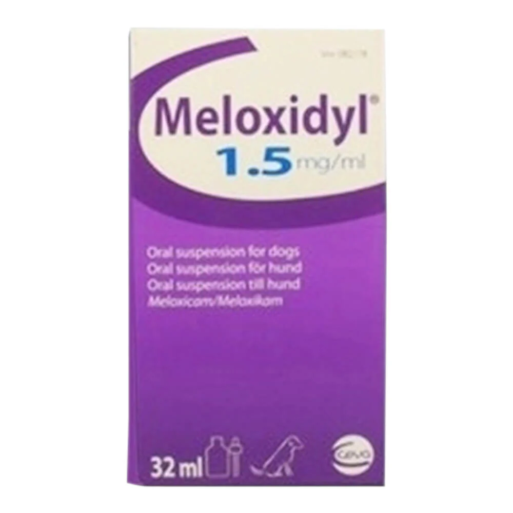 Rx Meloxidyl (meloxicam) 1.5mg/mL Oral Suspension for Dogs - Healthber