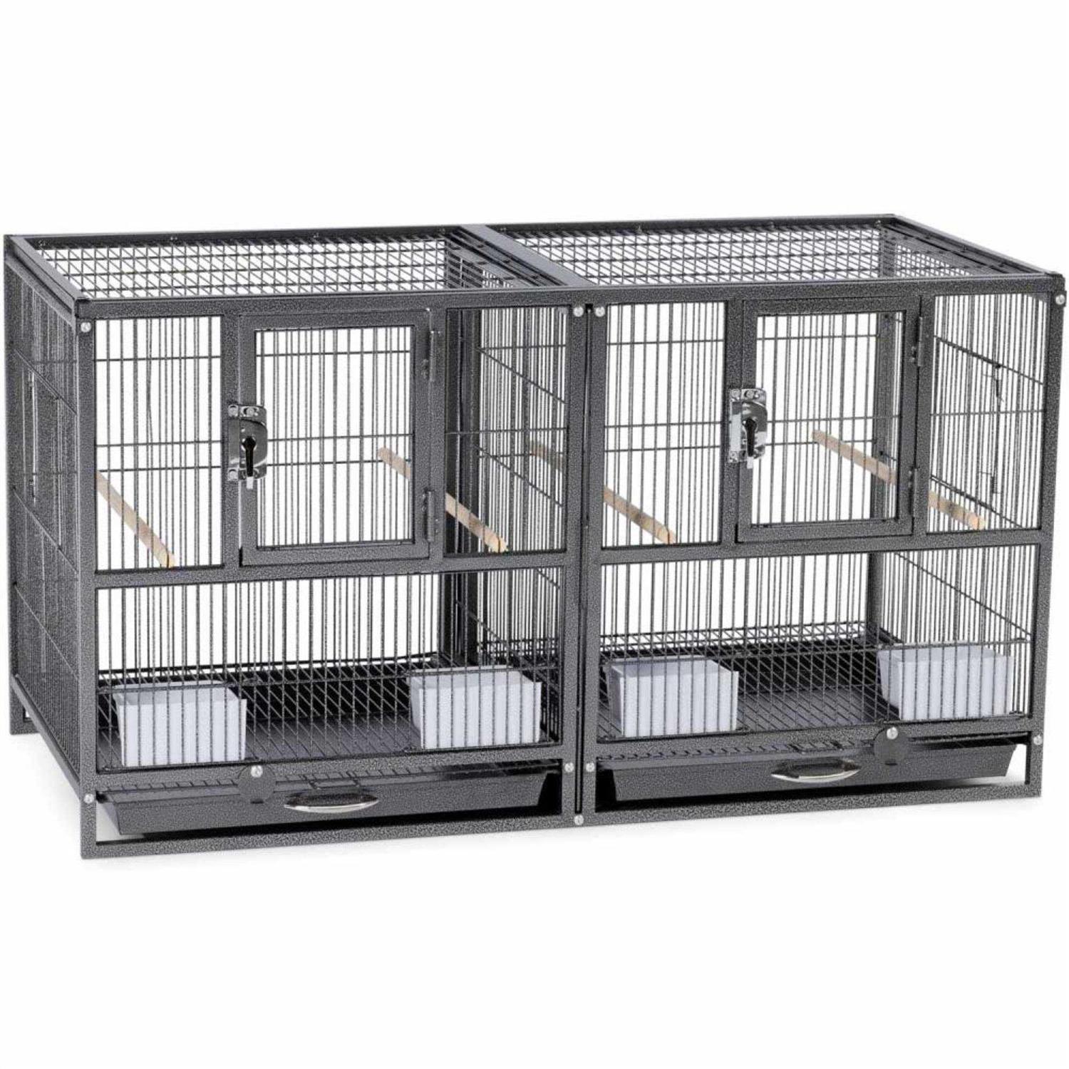 Prevue Pet Products Hampton Deluxe Divided Breeder Bird Cage - Healthber