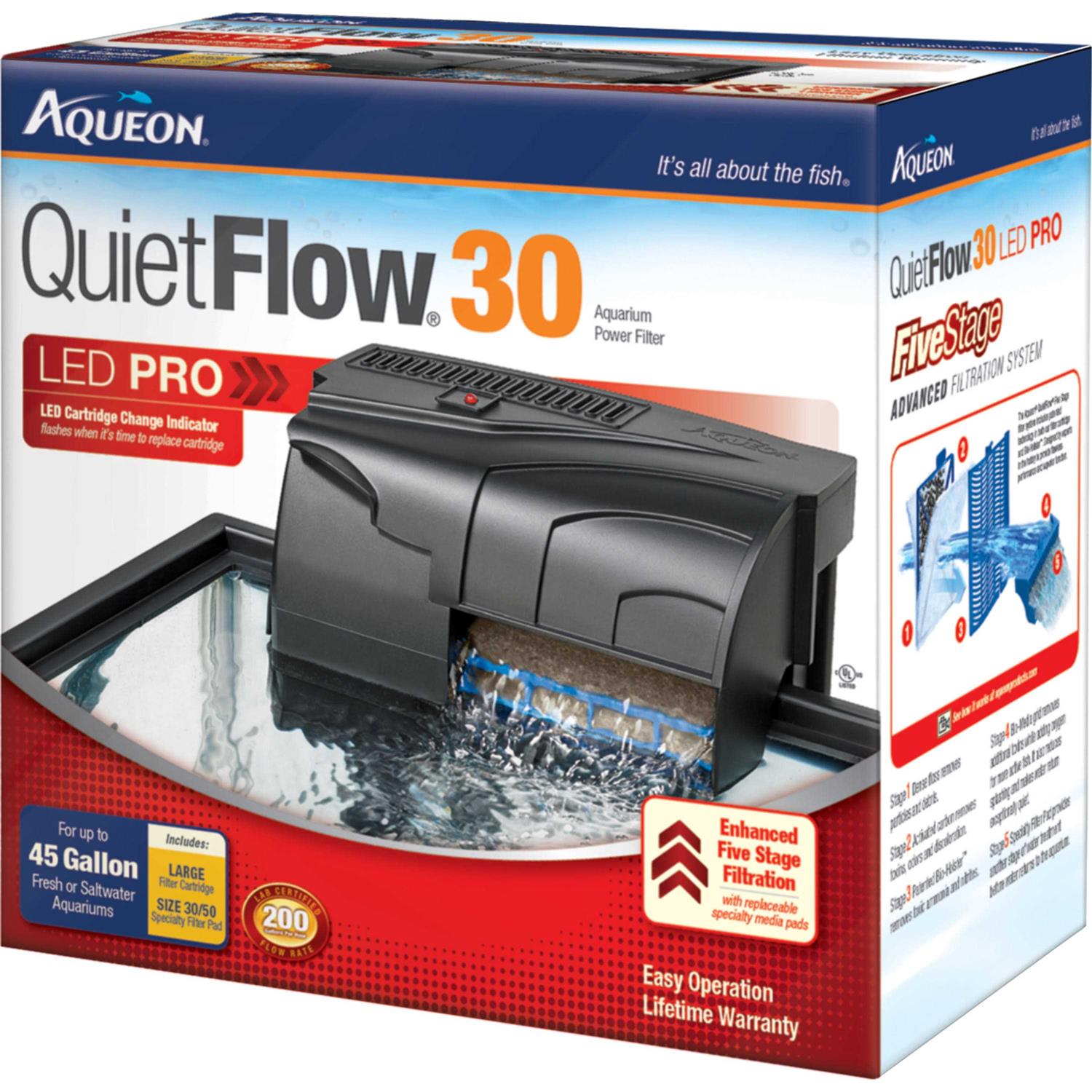 Aqueon QuietFlow LED Pro Aquarium Power Filter - Healthber