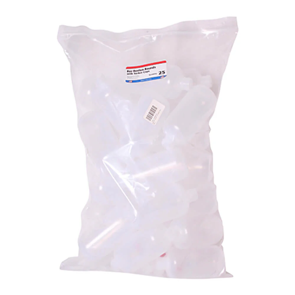 8 oz Boston Bottles with York Caps, 25 ct - Healthber
