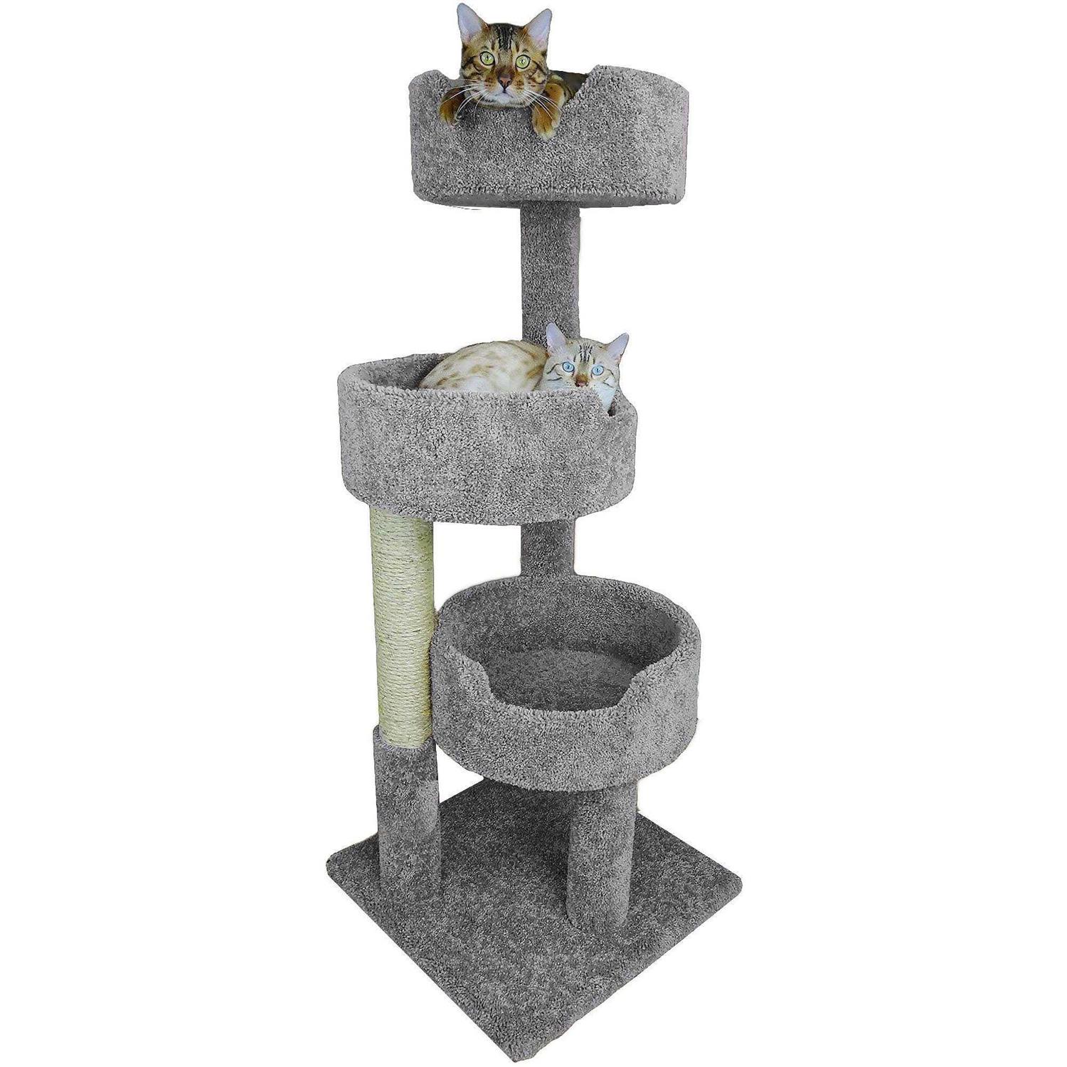 New Cat Condos Deluxe Kitty Pad 52 in. Cat Tree - Healthber