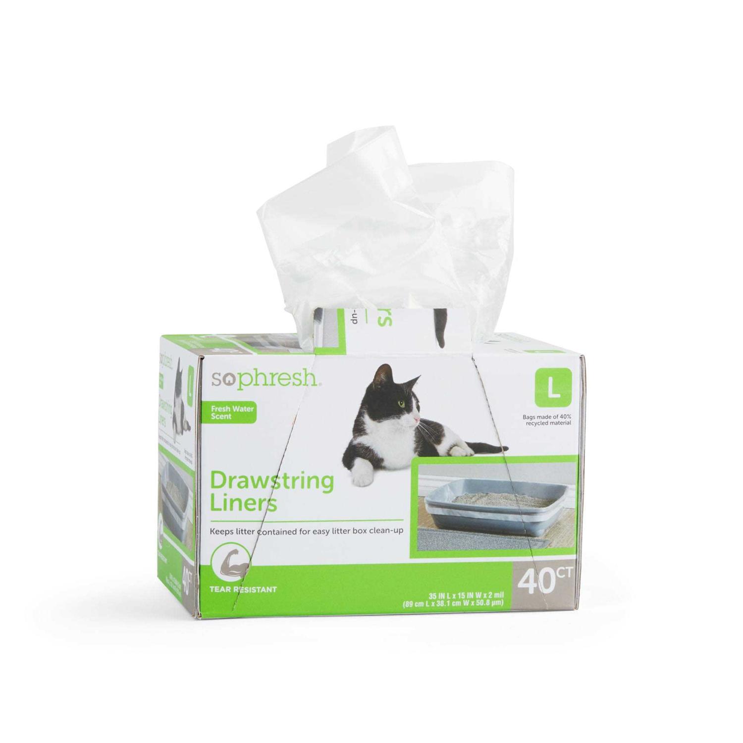 So Phresh Drawstring Cat Litter Box Liners - Healthber