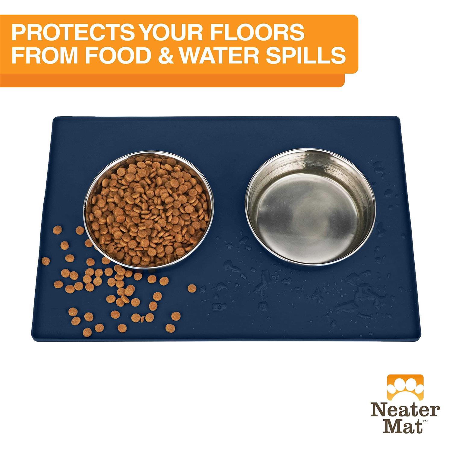 Neater Pet Brands Neater Mat Waterproof Silicone Pet Bowls Mat - Healthber