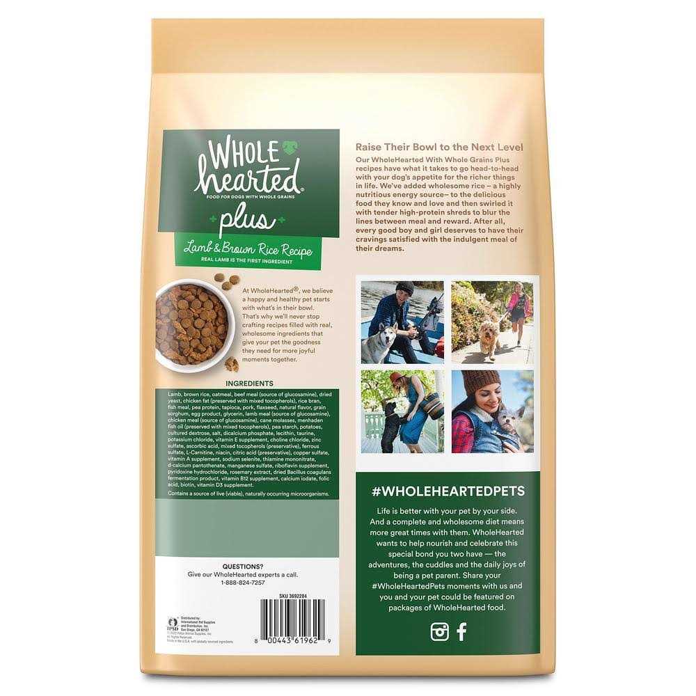 WholeHearted Plus Brown Rice Recipe with Whole Grains Dry Dog Food - Healthber